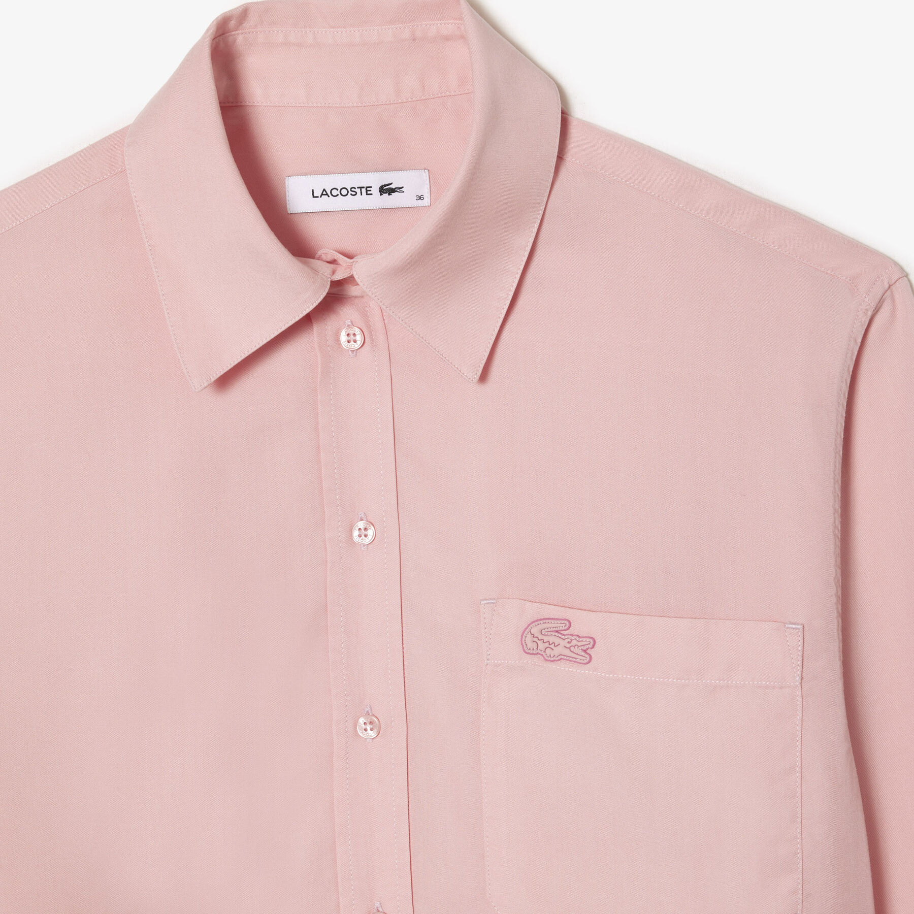 lacoste flowing  oversized lyocell shirt
