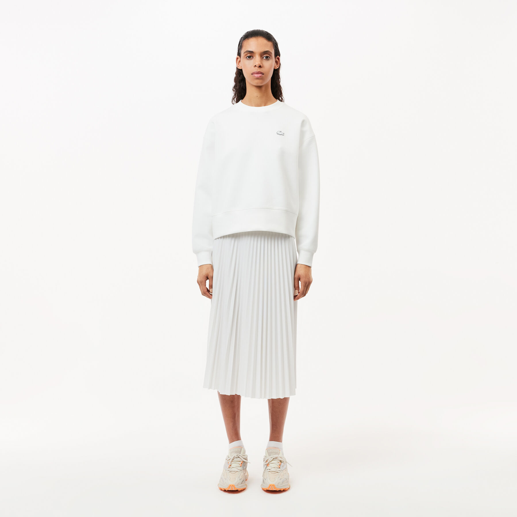 Elastic Waist Fluid Pleated Skirt