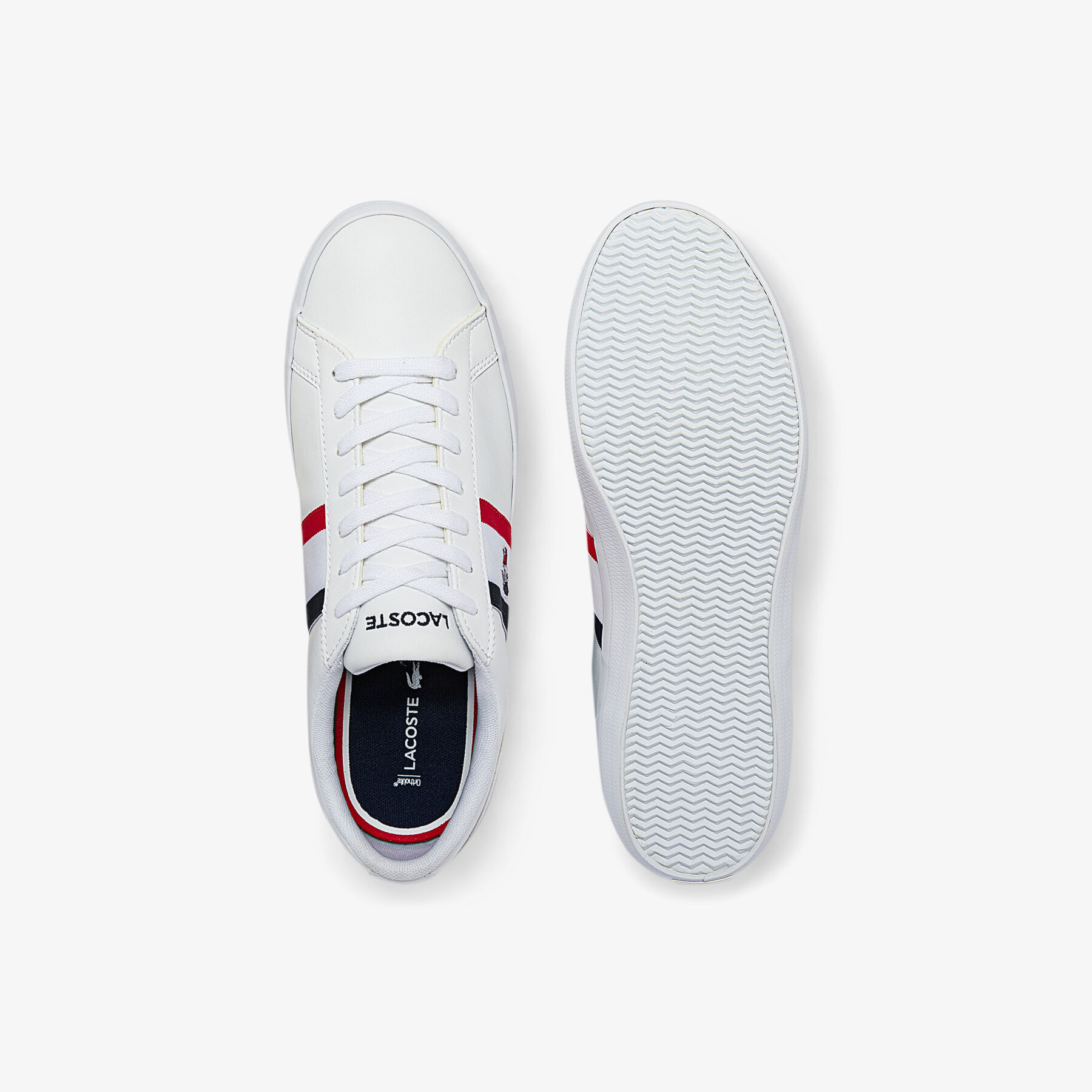 Men's Lerond Tricolore Leather and Synthetic Trainers lacoste men s lerond tricolore leather and synthetic trainers