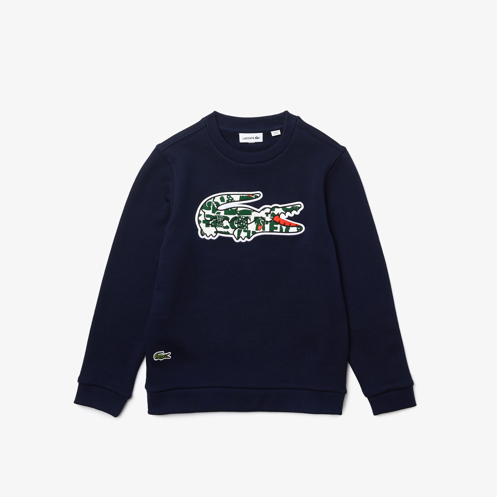 Kids' Heritage Crocodile Crew Neck Cotton Fleece Sweatshirt