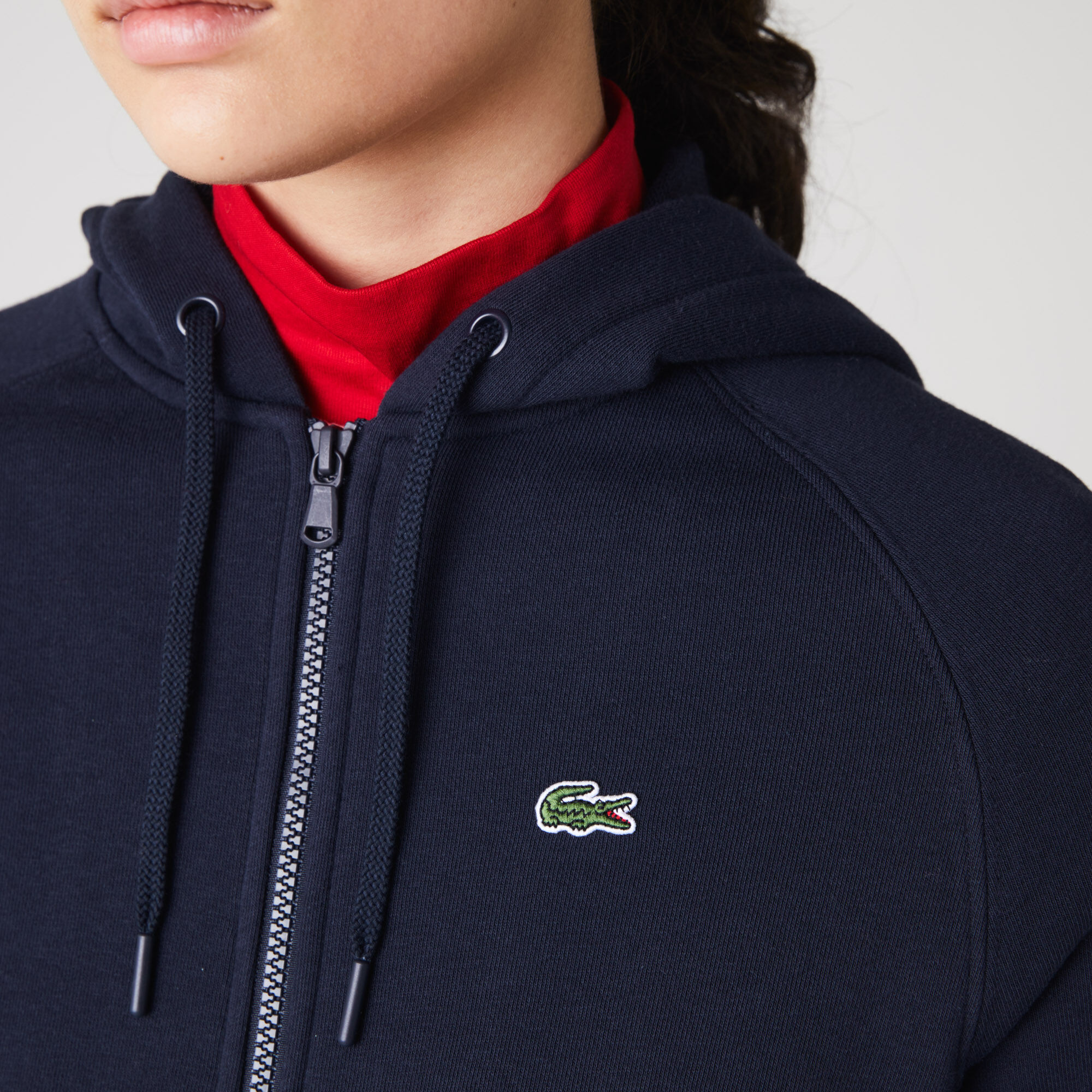 Women's Lacoste SPORT Hooded Fleece Zip Tennis Sweatshirt Women's Lacoste SPORT Hooded Fleece Zip Tennis Sweatshirt