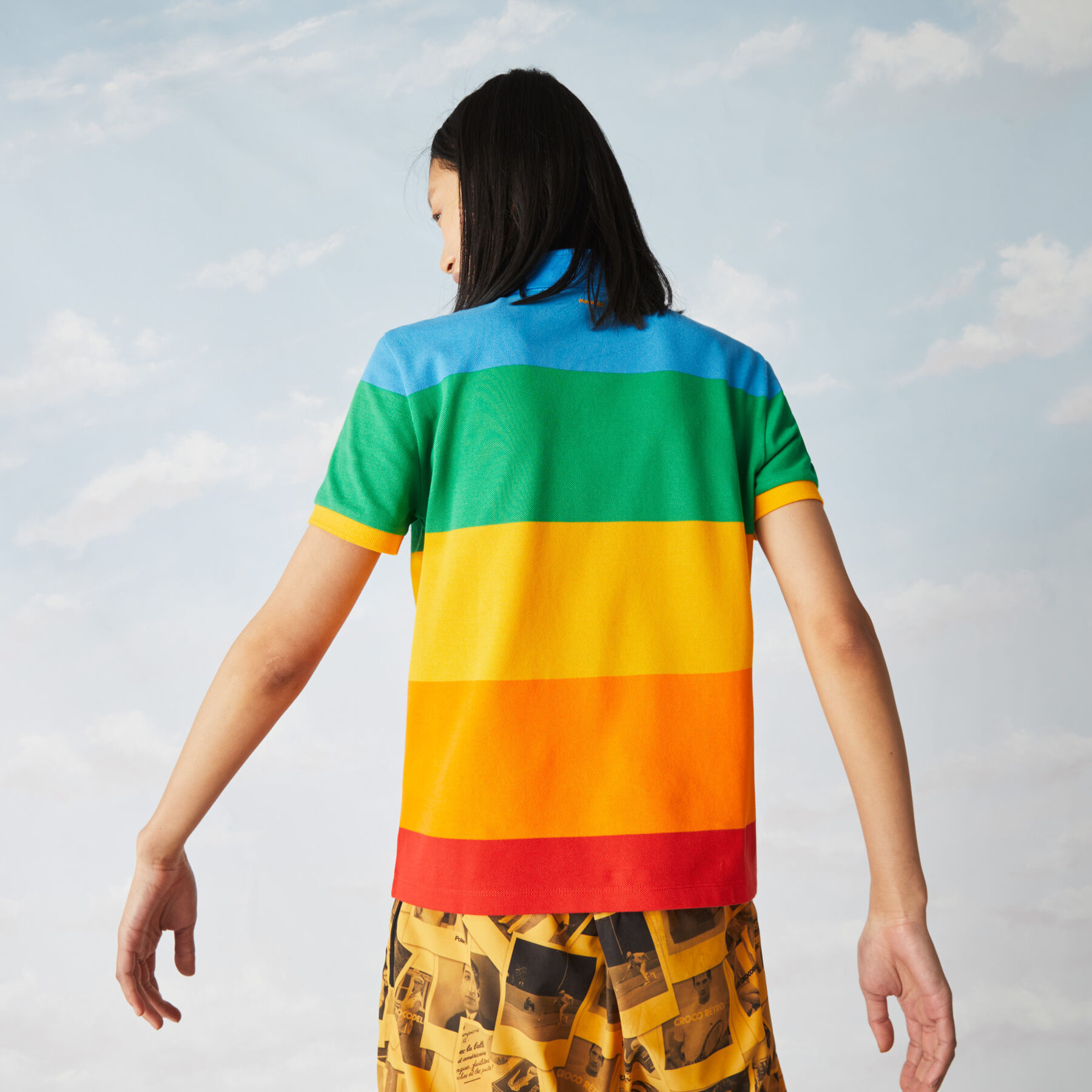 Women’s Polaroid Collaboration Color Striped Regular Fit Polo lacoste women s polaroid collaboration color striped regular fit polo