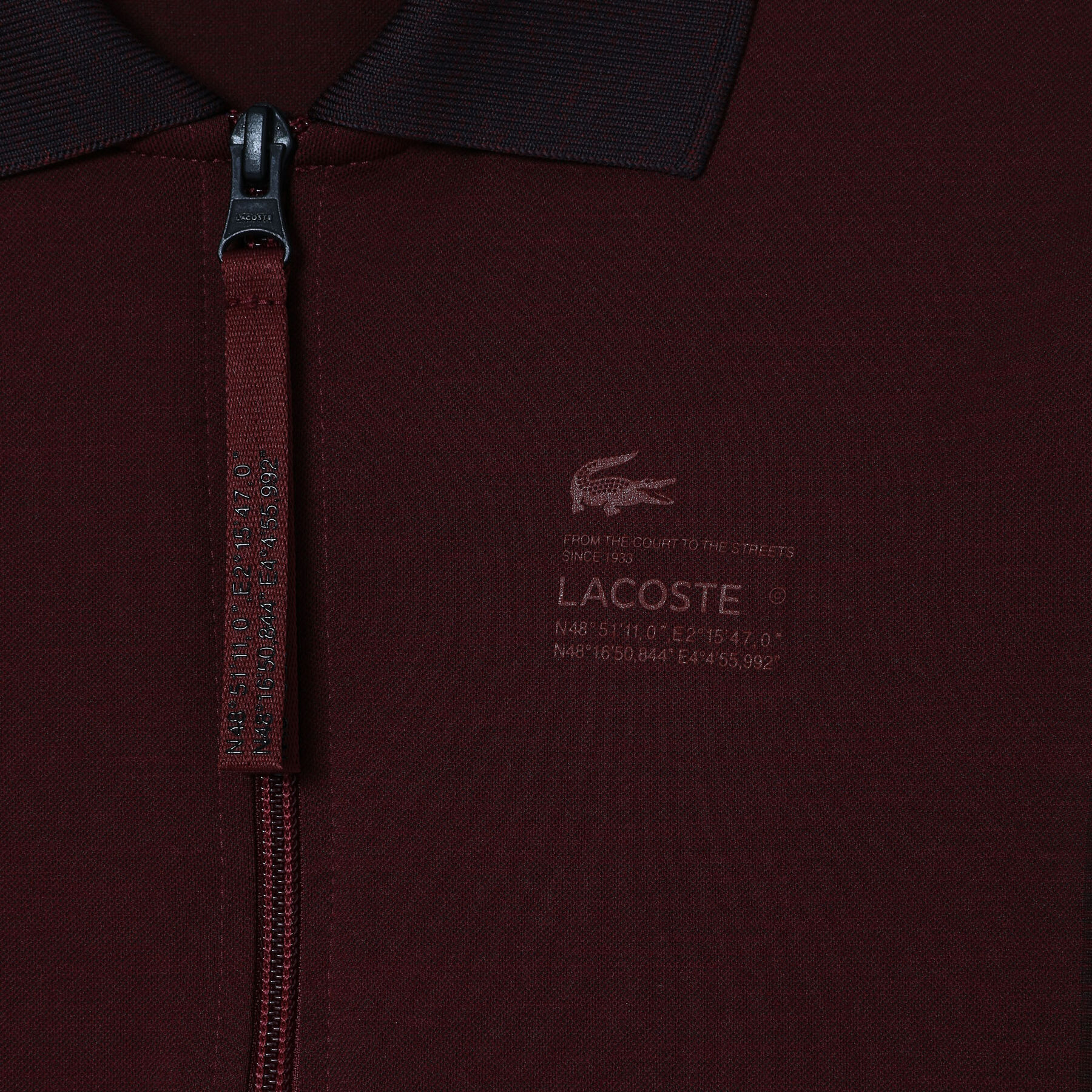 women s lacoste zip collar bodysuit