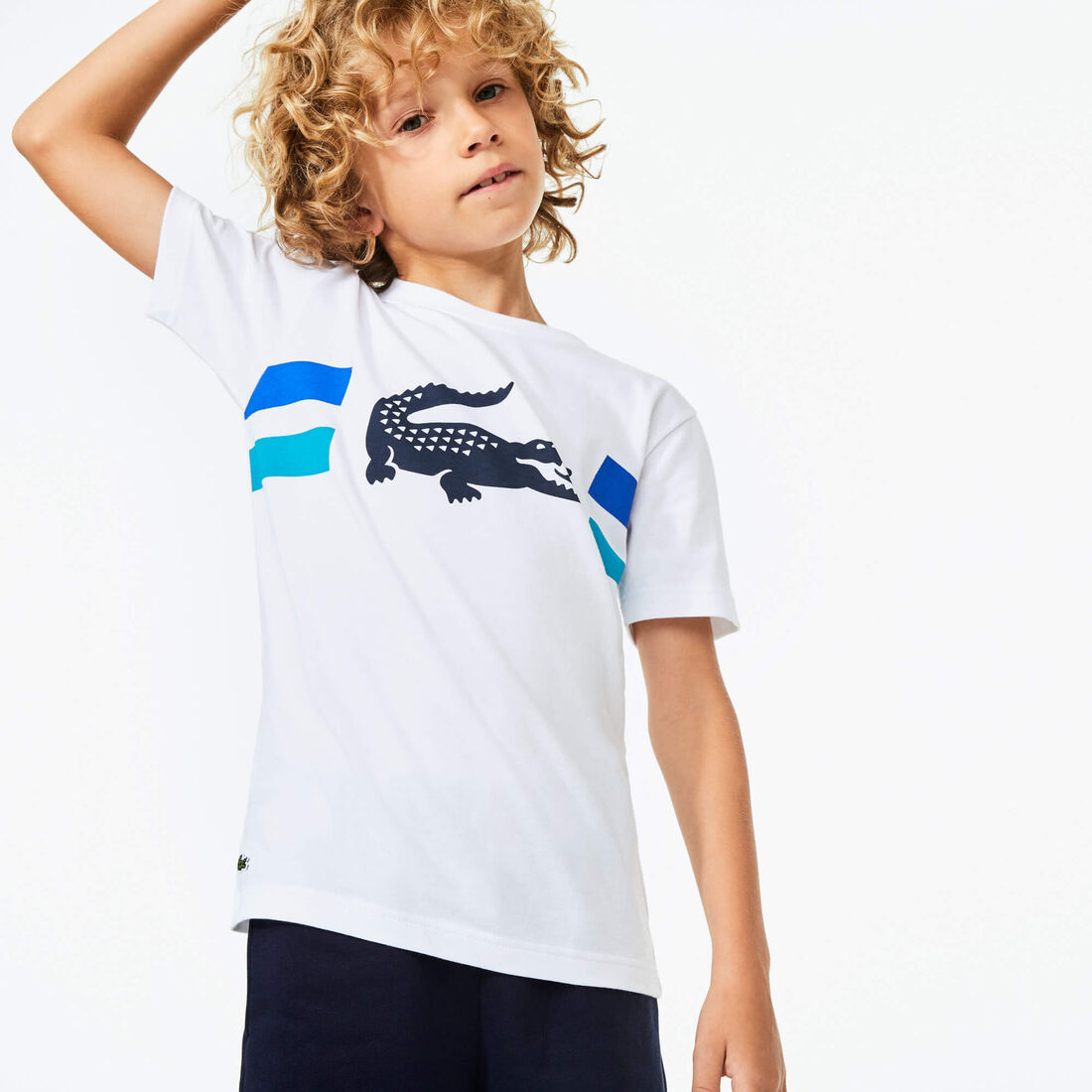 Boys' Lacoste SPORT Crocodile Breathable Jersey T-Shirt Boys' Lacoste SPORT Crocodile Breathable Jersey T-Shirt