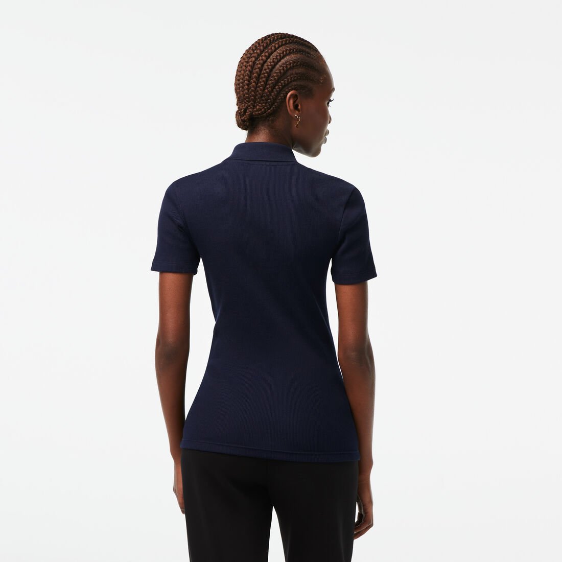 تيشيرت بولو L.12.D بقصة ضيقة من القطن المضلع تيشيرت بولو L.12.D بقصة ضيقة من القطن المضلع