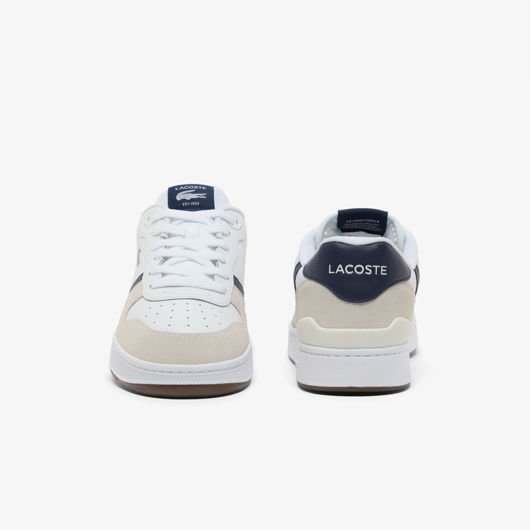 lacoste men s t clip set leather sneakers
