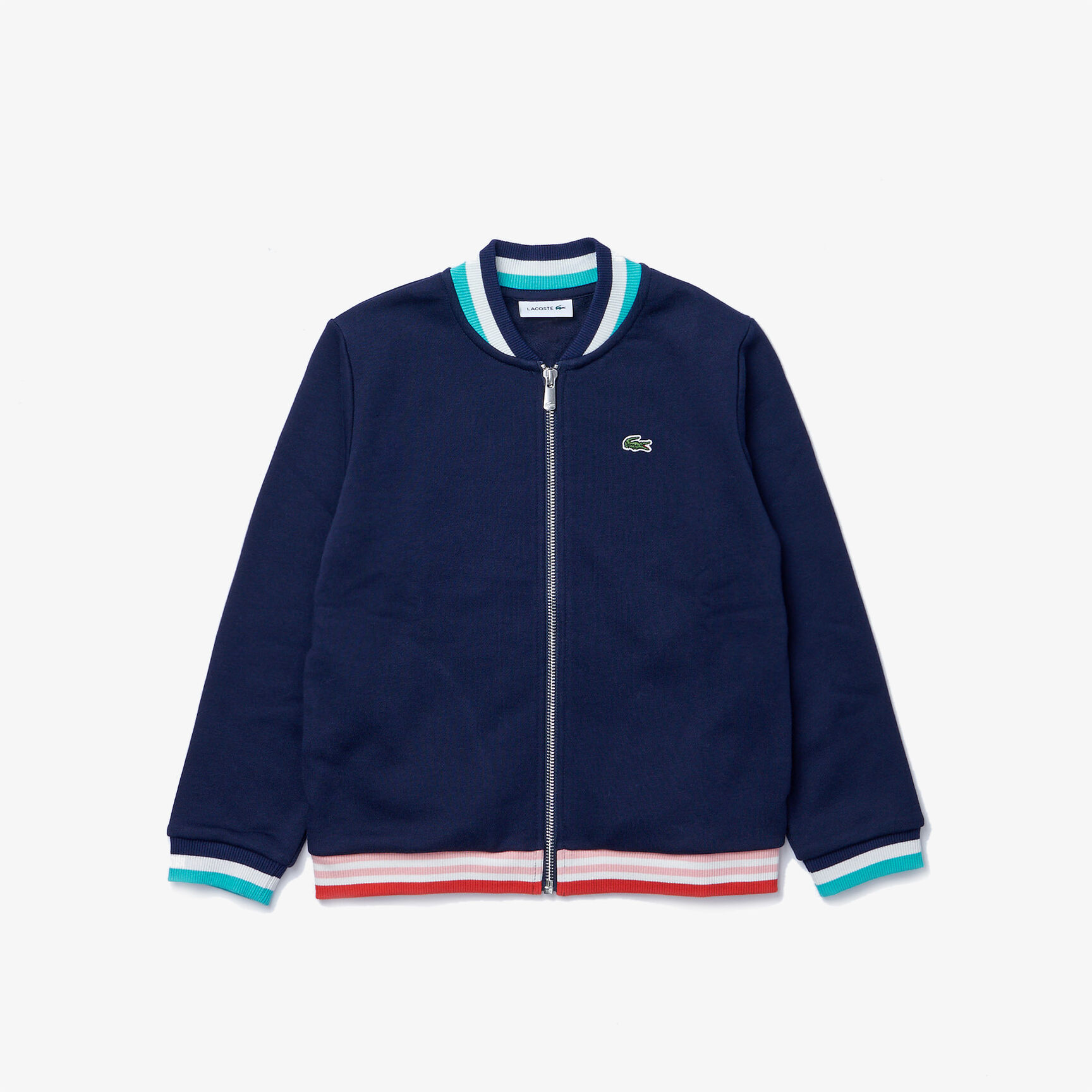 Girls’ Striped Accents Zip Fleece Teddy Jacket Girls’ Striped Accents Zip Fleece Teddy Jacket