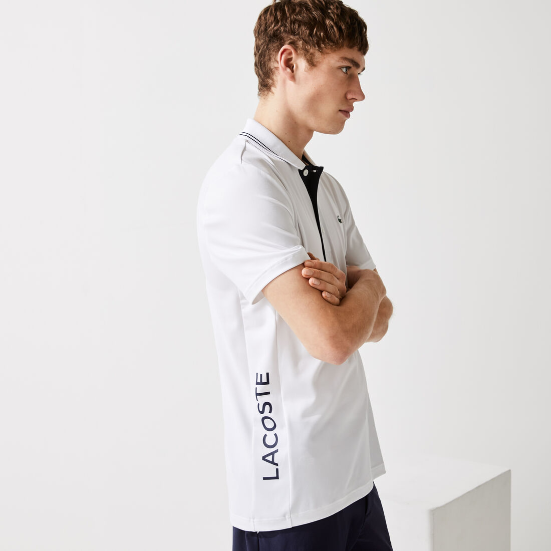 Men's Lacoste SPORT Signature Breathable Golf Polo Shirt Men's Lacoste SPORT Signature Breathable Golf Polo Shirt