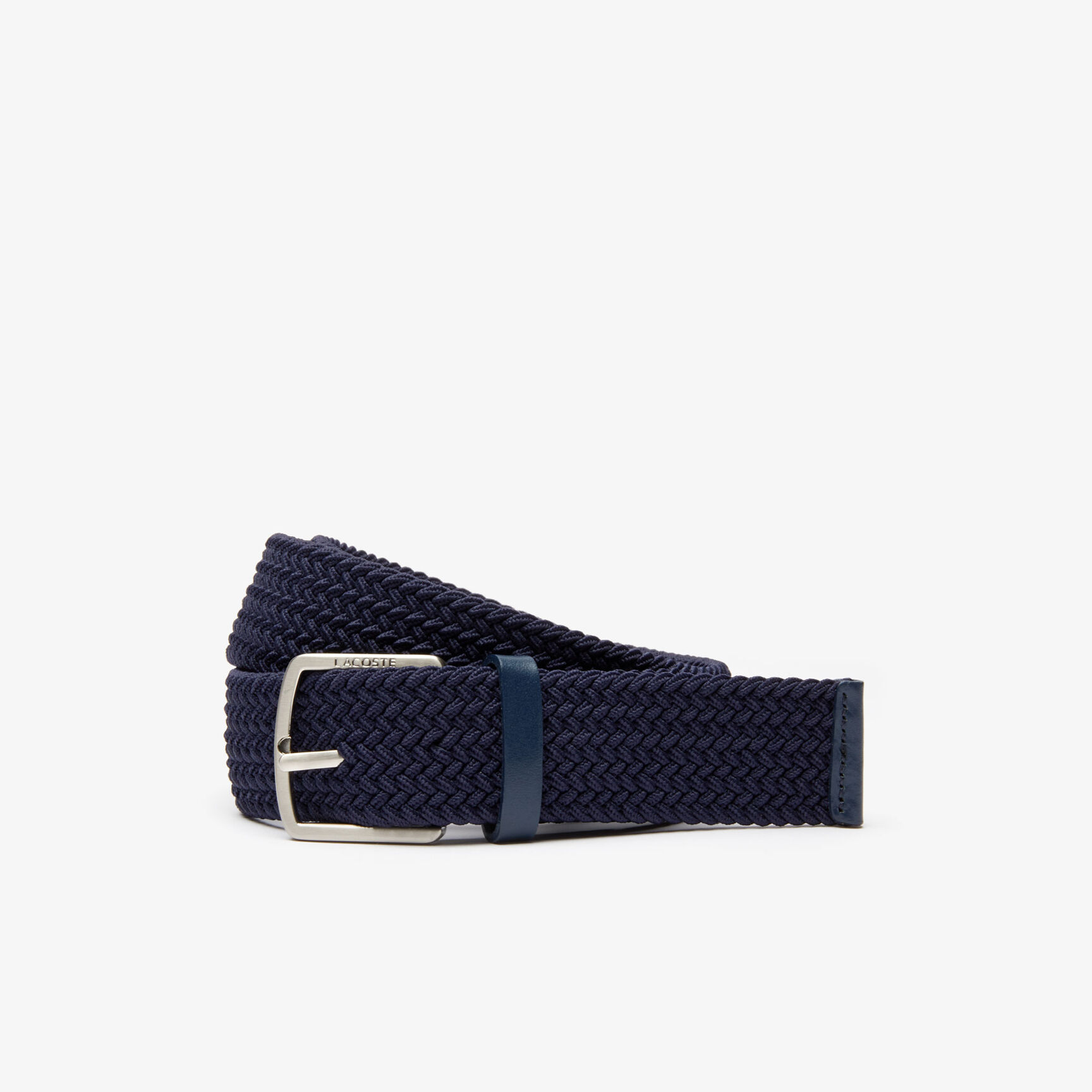 Men's Lacoste Engraved Buckle Stretch Knitted Belt Men's Lacoste Engraved Buckle Stretch Knitted Belt