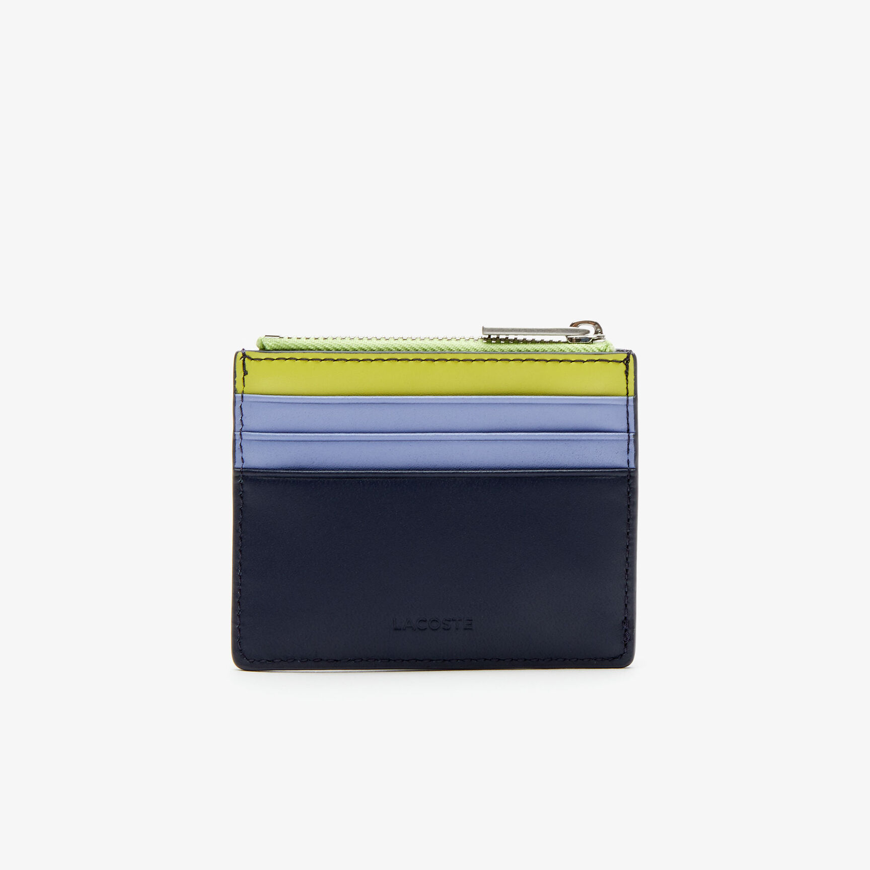 حامل بطاقات بسحاب من الجلد بيكيه من مجموعة Fitzgerald Colourblock للرجال