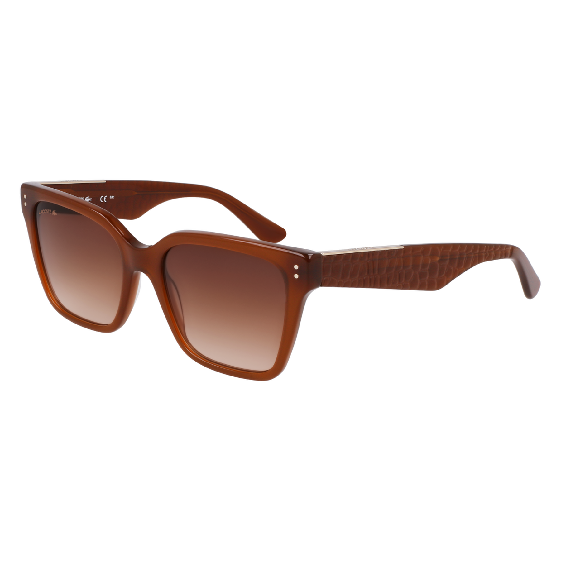 Lacoste Women’s Croco Skin Geometric Sunglasses lacoste women s croco skin geometric sunglasses