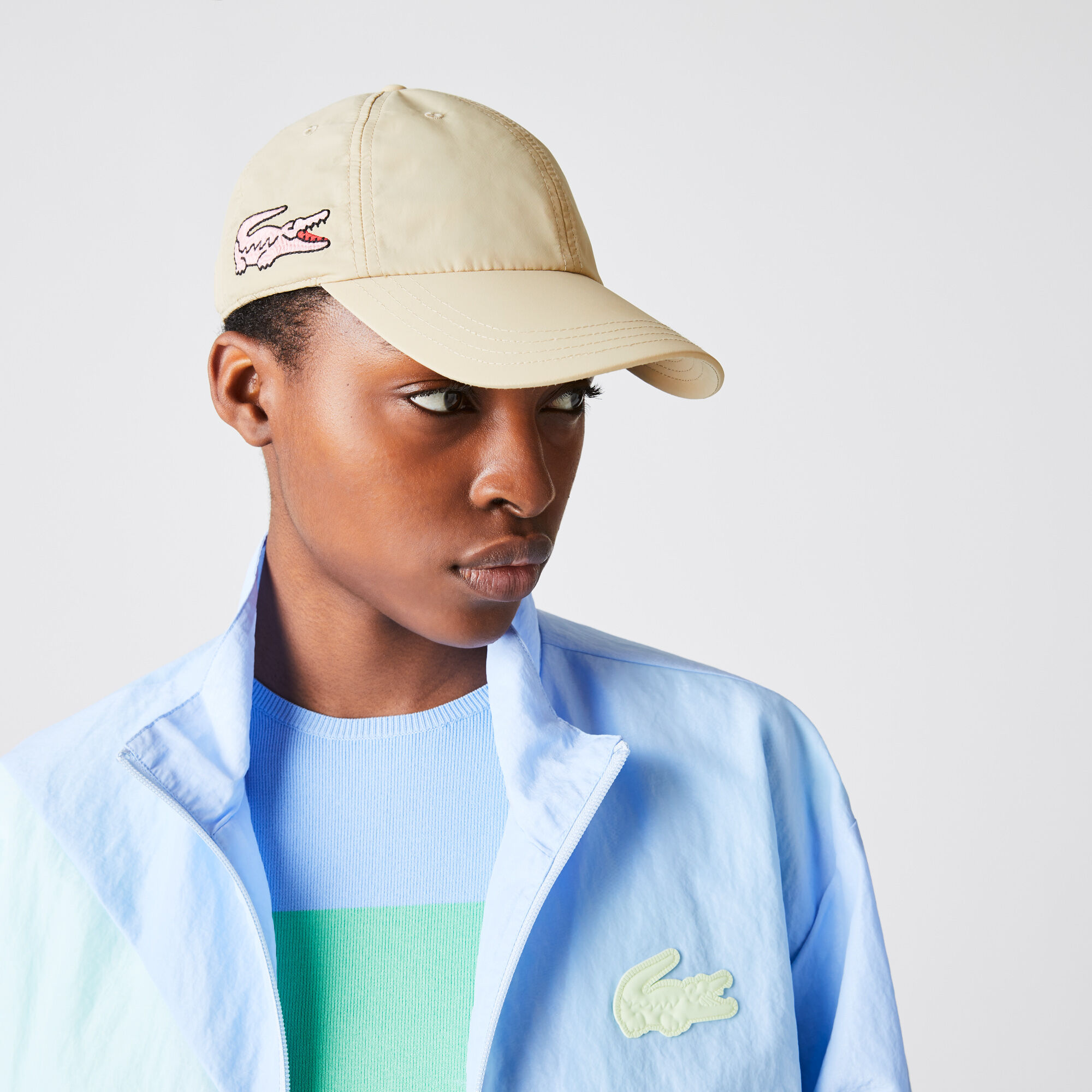 Buy Women s Oversized Embroidered Crocodile Lightweight Nylon Cap