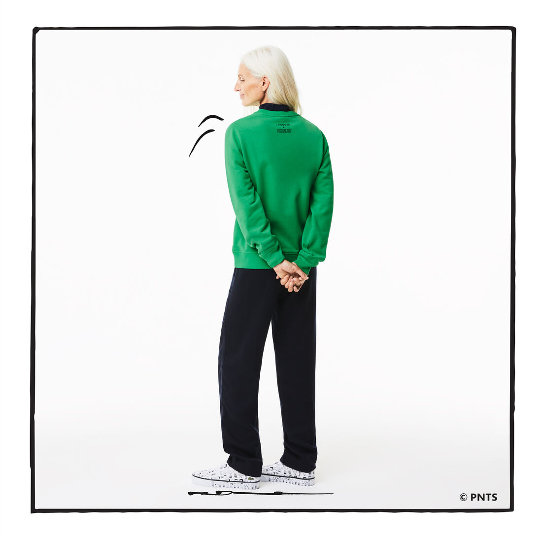 كنزة نسائية من القطن العضوي من Lacoste x Peanuts Crew Neck كنزة نسائية من القطن العضوي من Lacoste x Peanuts Crew Neck