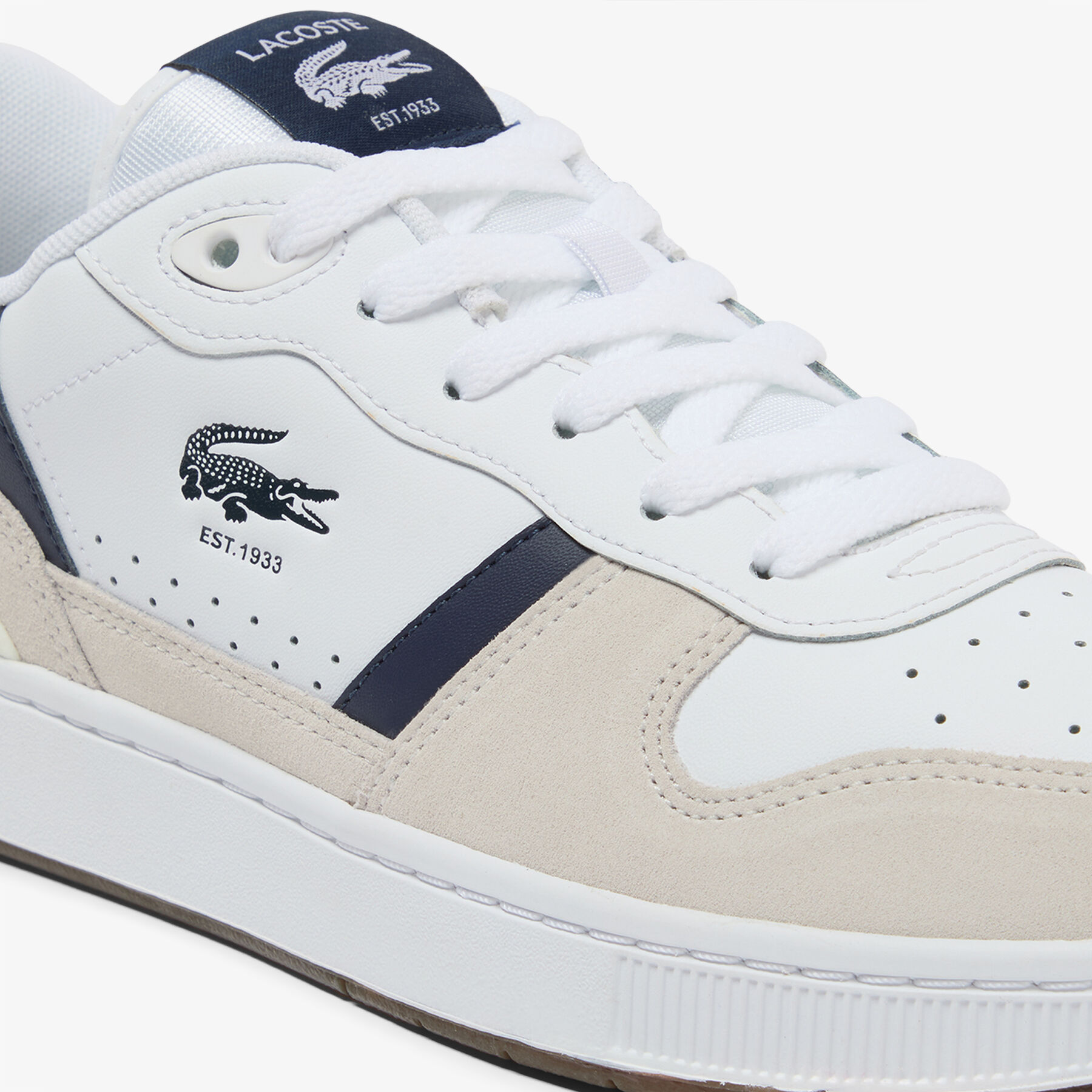 lacoste men s t clip set leather sneakers