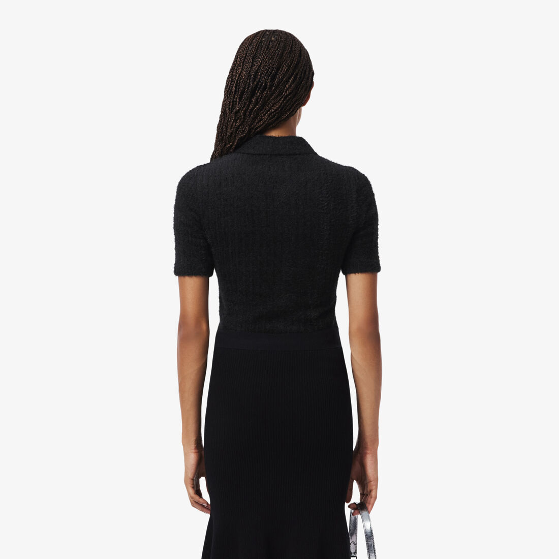 Slim Fit Fuzzy Rib Knit Polo Shirt Slim Fit Fuzzy Rib Knit Polo Shirt