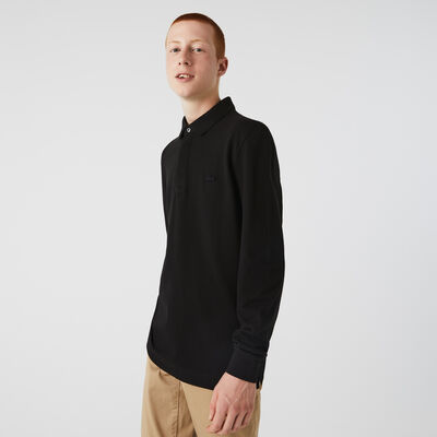 Smart Paris Long Sleeve Stretch Cotton Polo Shirt