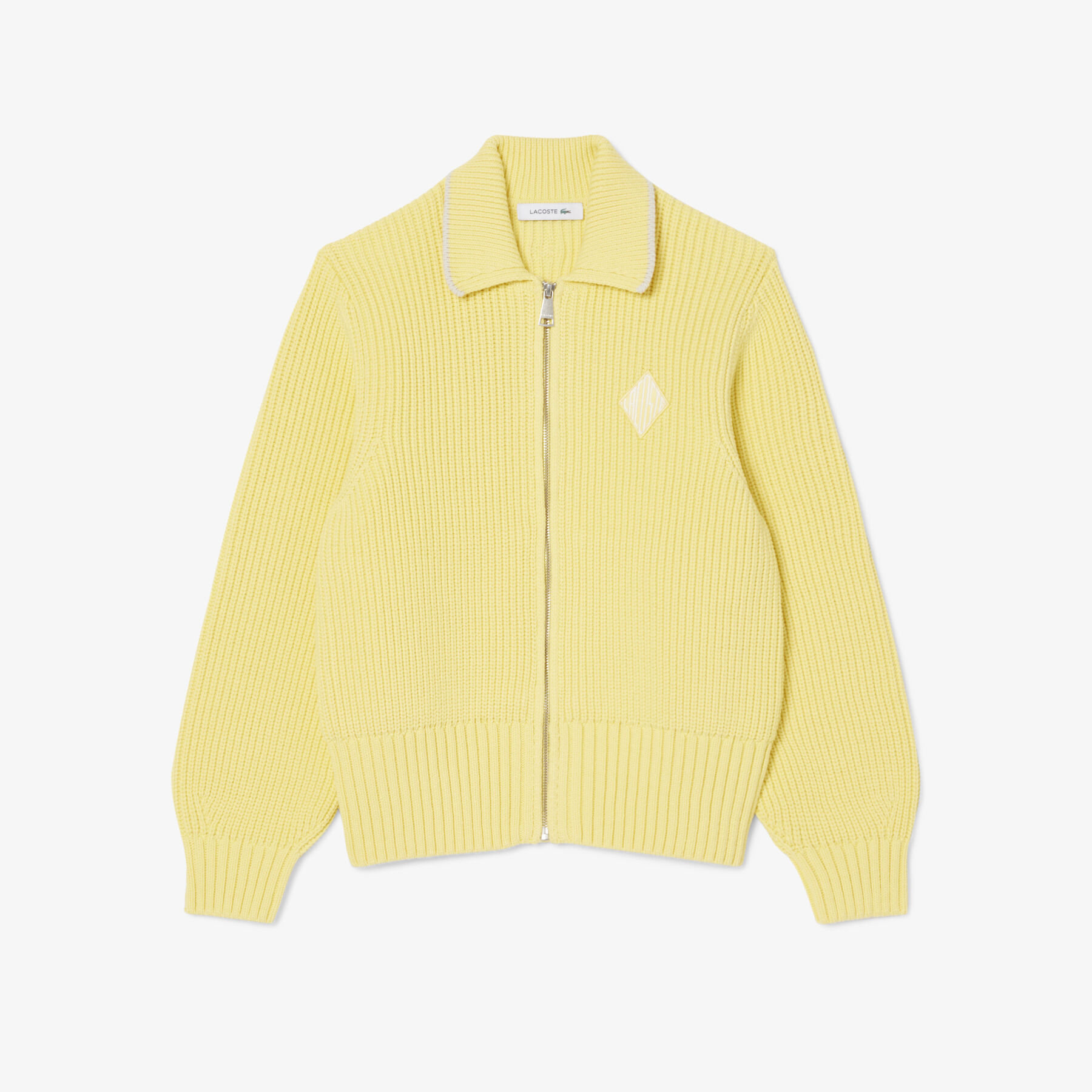 Zipped Cotton Badge Accent Sweater lacoste zipped cotton badge accent sweater