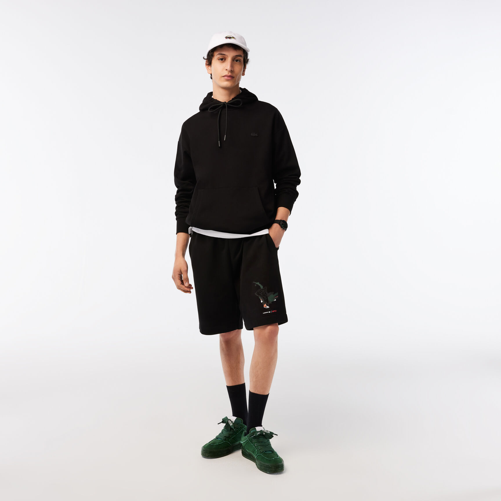 Unisex Lacoste x Netflix Organic Cotton Fleece Shorts Unisex Lacoste x Netflix Organic Cotton Fleece Shorts