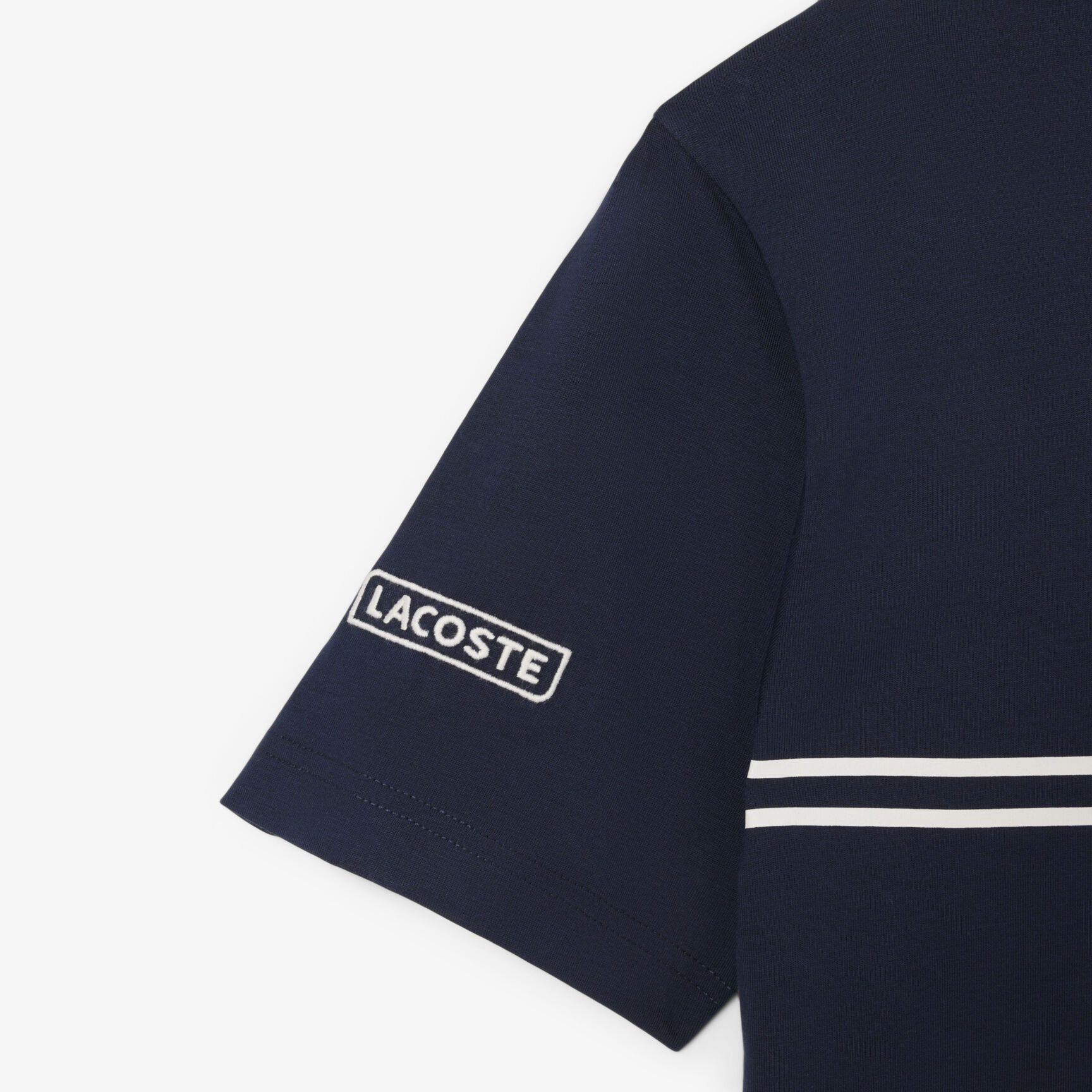 تي شيرت جيرسي قطني مطبوع ومطرز