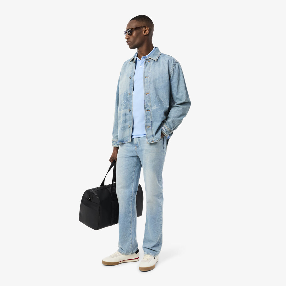 قميص بولو بقصّة عادية وتفاصيل بارزة L.12.12 قميص بولو بقصّة عادية وتفاصيل بارزة L.12.12