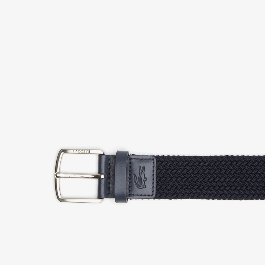 Men's Lacoste Engraved Buckle Stretch Knitted Belt Men's Lacoste Engraved Buckle Stretch Knitted Belt