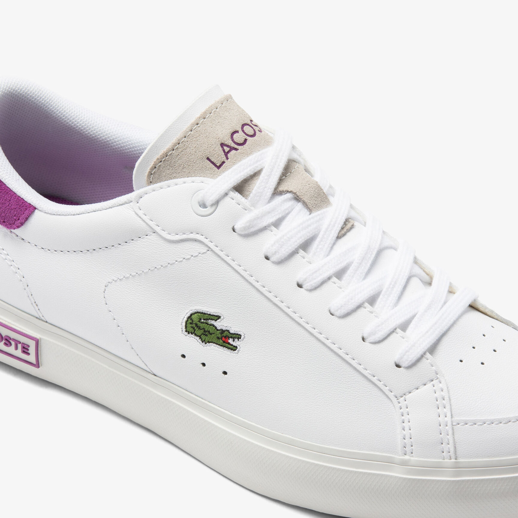 Women's Lacoste Powercourt Leather Trainers Women's Lacoste Powercourt Leather Trainers