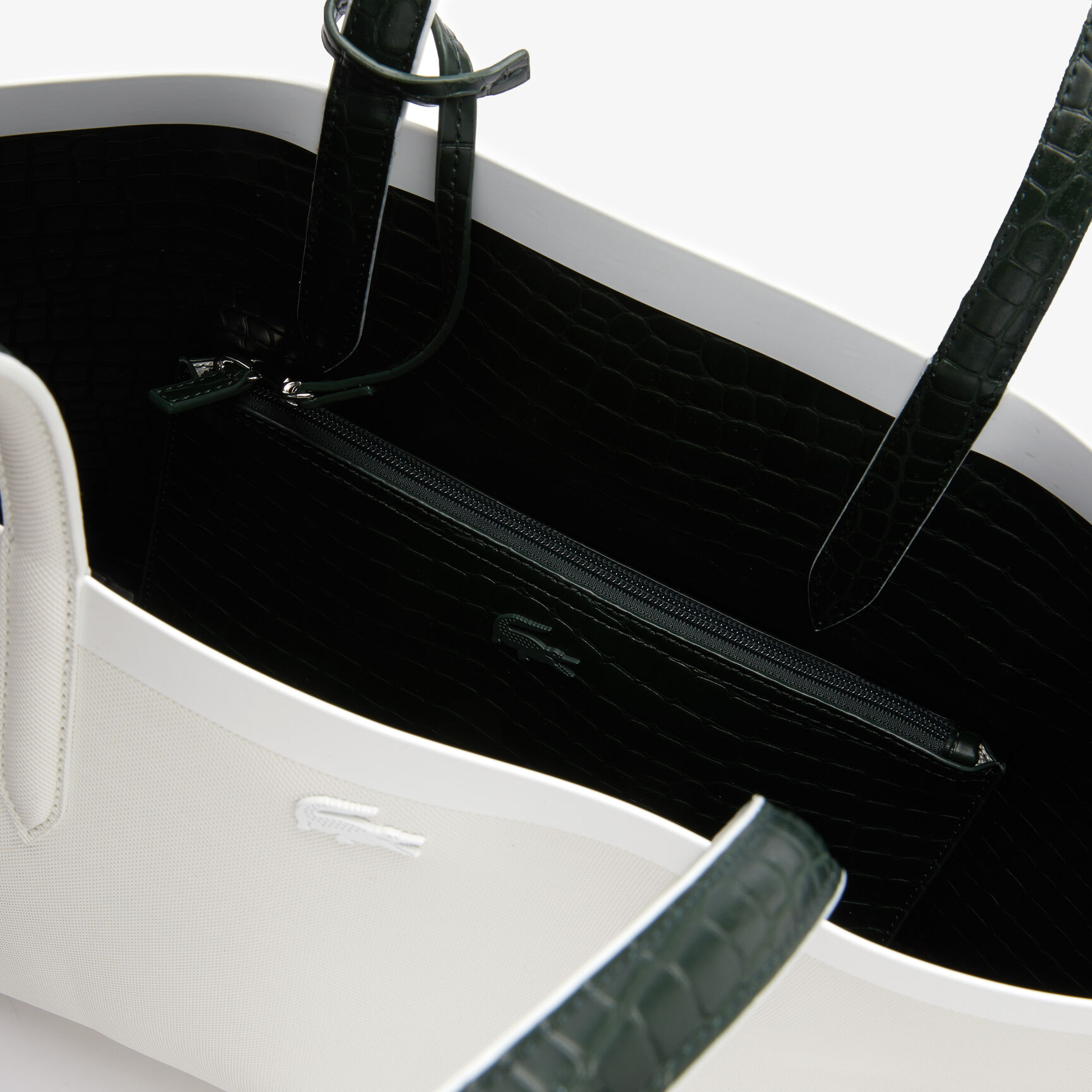 Women's Anna Crocodile Effect Pouch Canvas Large Shopper Bag