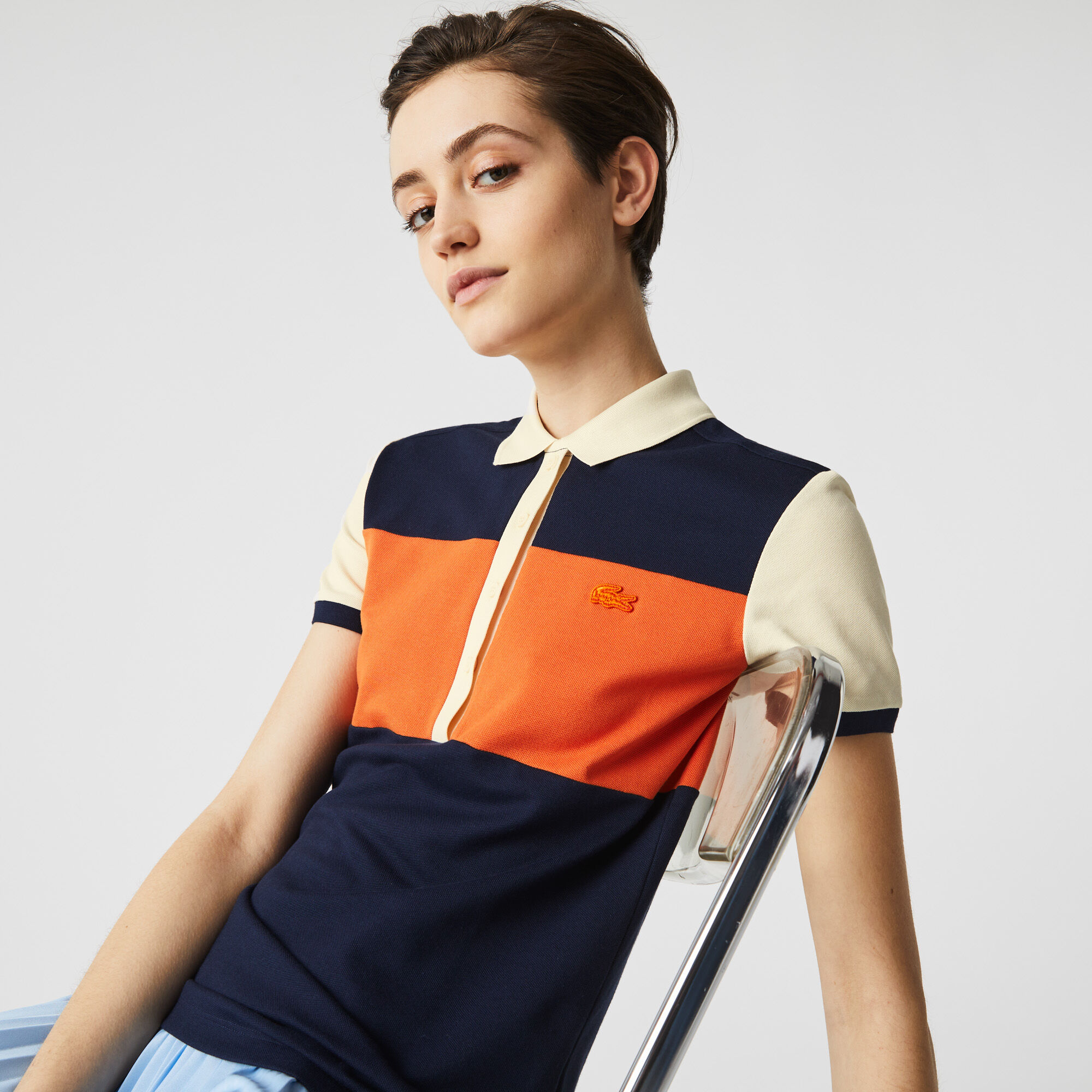 Lacoste polo color block online