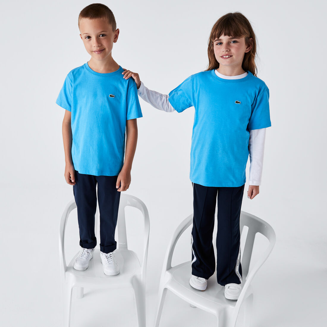 تيشيرت قطن جيرسيه بفتحة رقبة مستديرة للأطفال تيشيرت قطن جيرسيه بفتحة رقبة مستديرة للأطفال