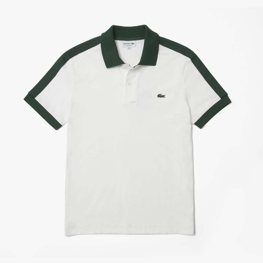 تيشيرت بولو لاكوست بقصة كلاسيكية وياقة بلون مغاير للرجال تيشيرت بولو لاكوست بقصة كلاسيكية وياقة بلون مغاير للرجال