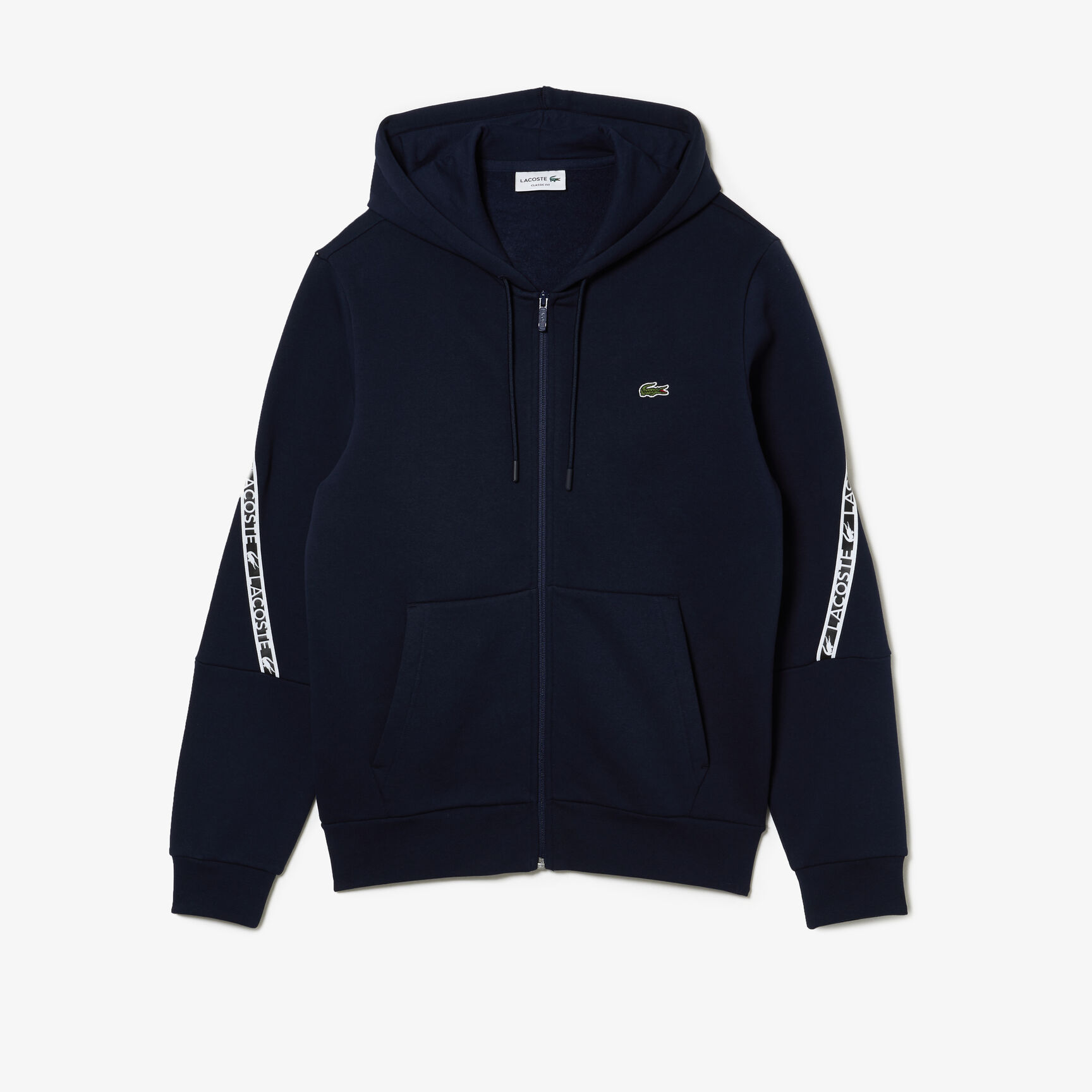 Men's Lacoste Printed Bands Hooded Zip Sweatshirt