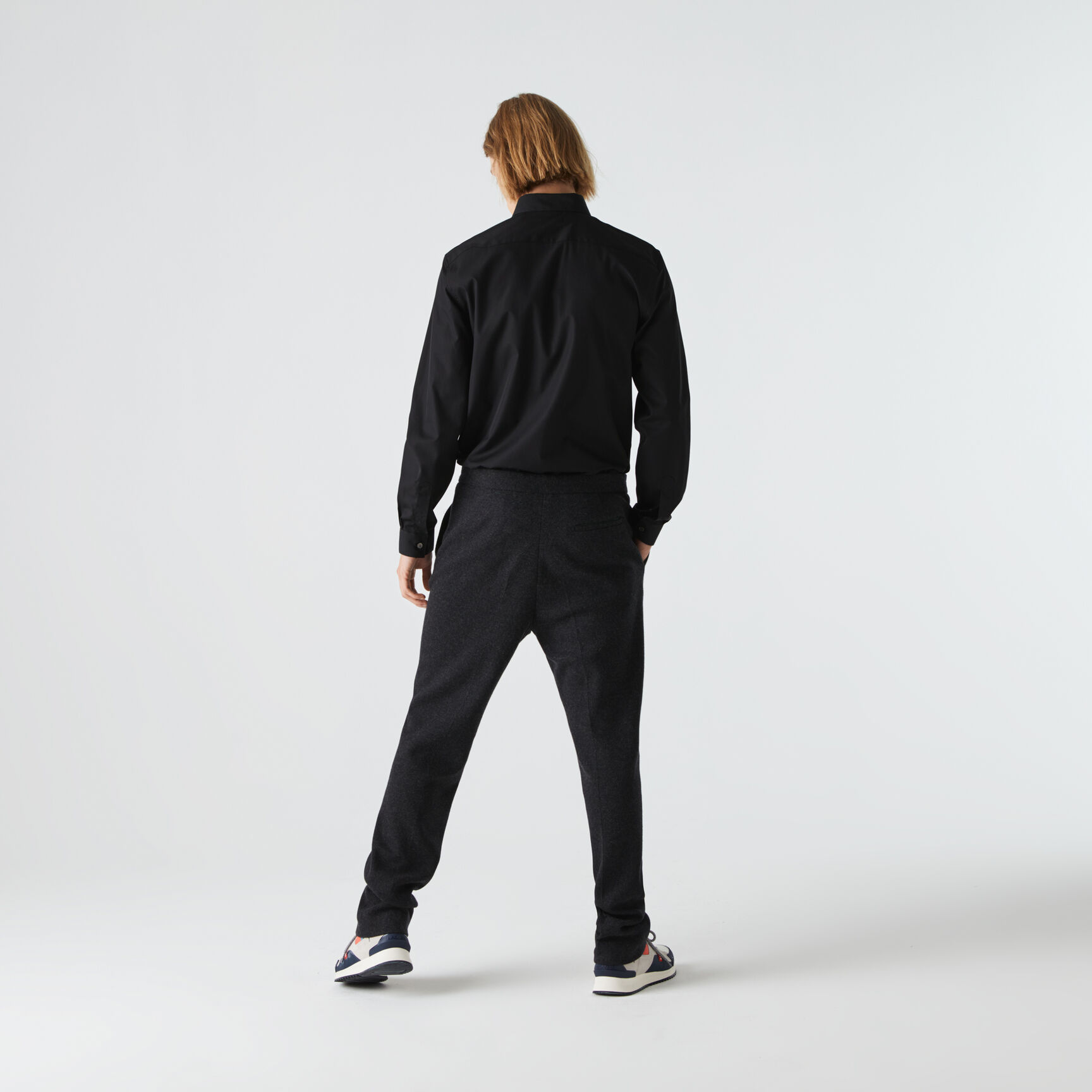 قميص قطن بوبلين فاخر بقصة عادية للرجال