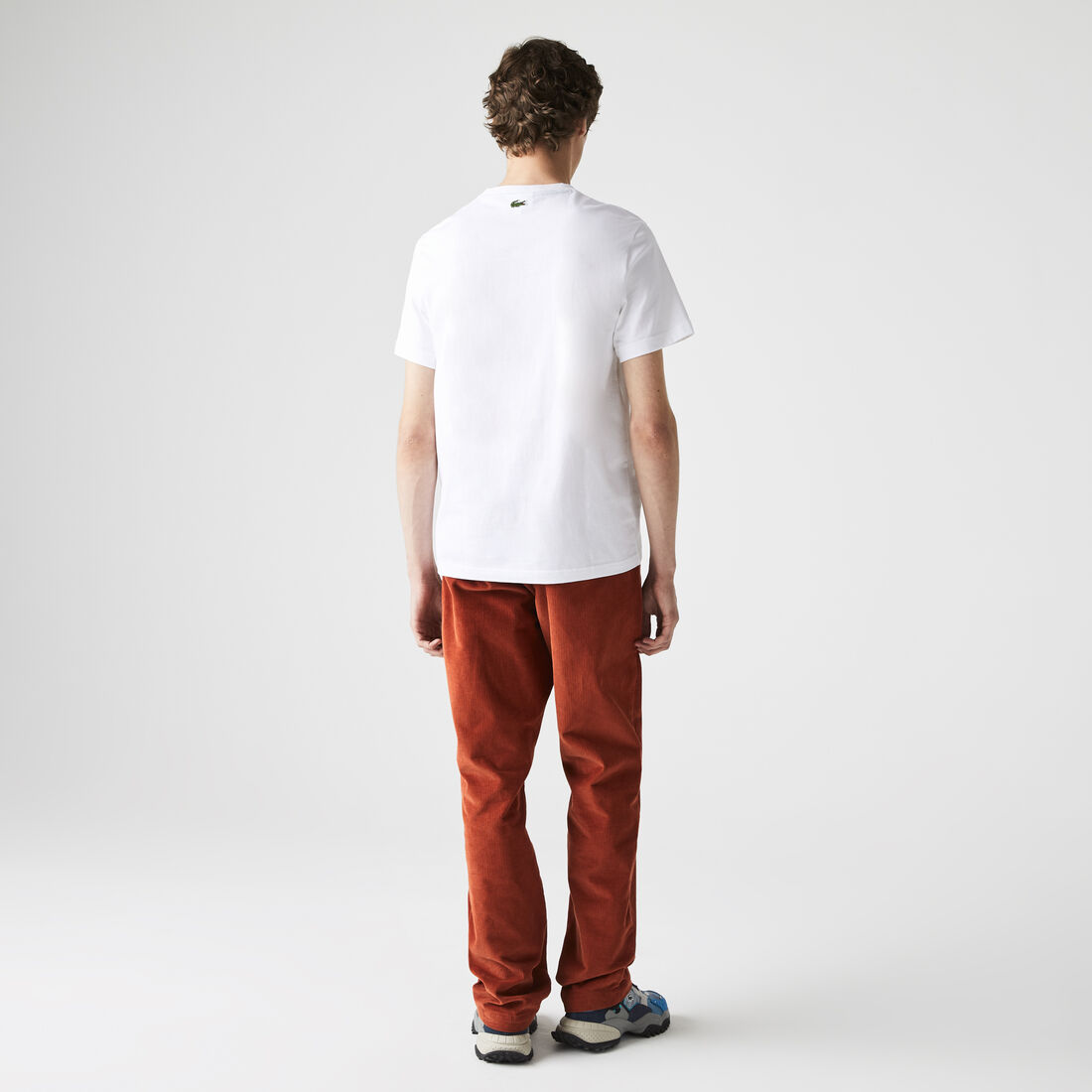 Men’s Crew Neck Crackled Logo Print Cotton T-shirt Men’s Crew Neck Crackled Logo Print Cotton T-shirt