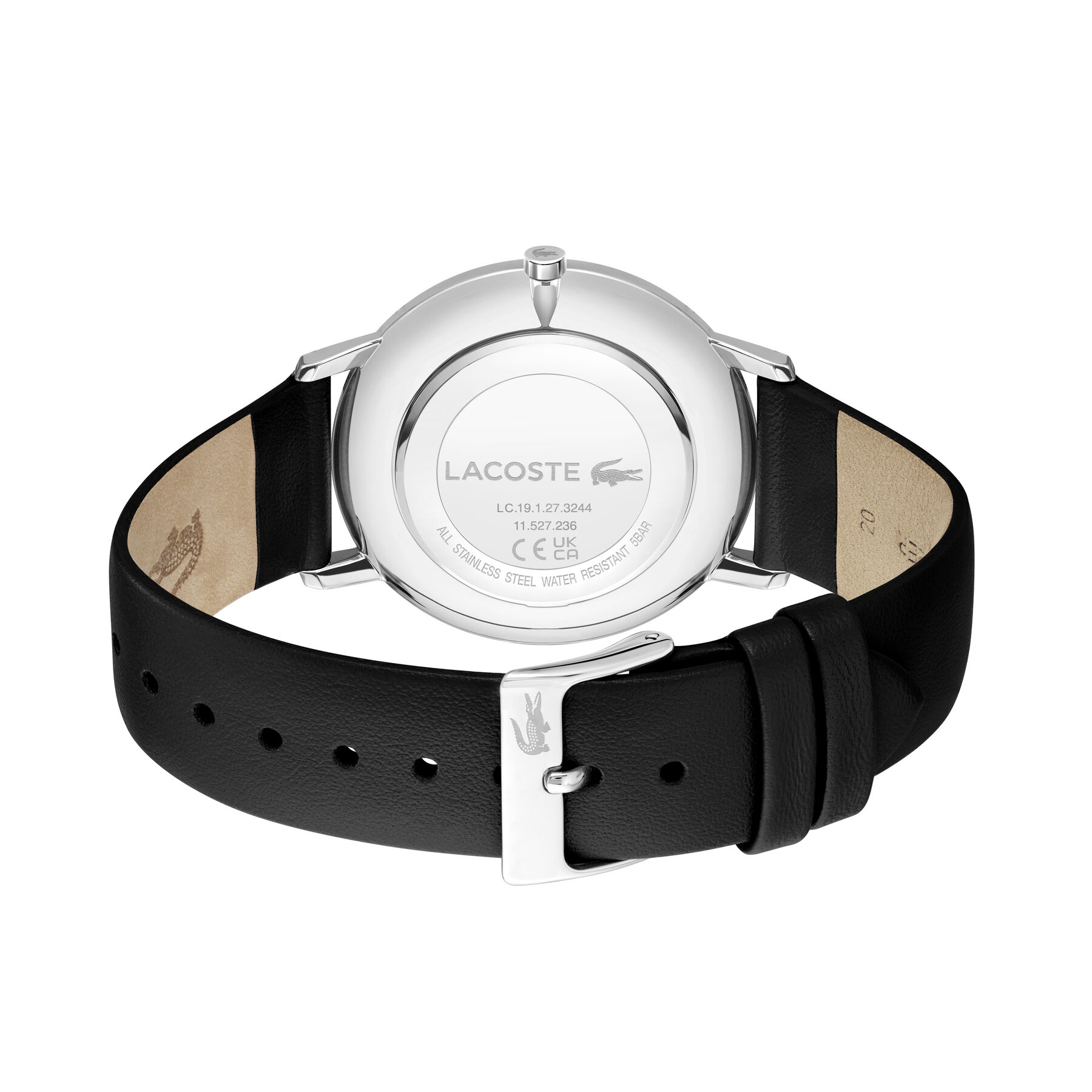 Lacoste Crocorigin Mens Black Dial Watch