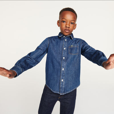 Boys' Organic Cotton Regular Fit Jean Shirt