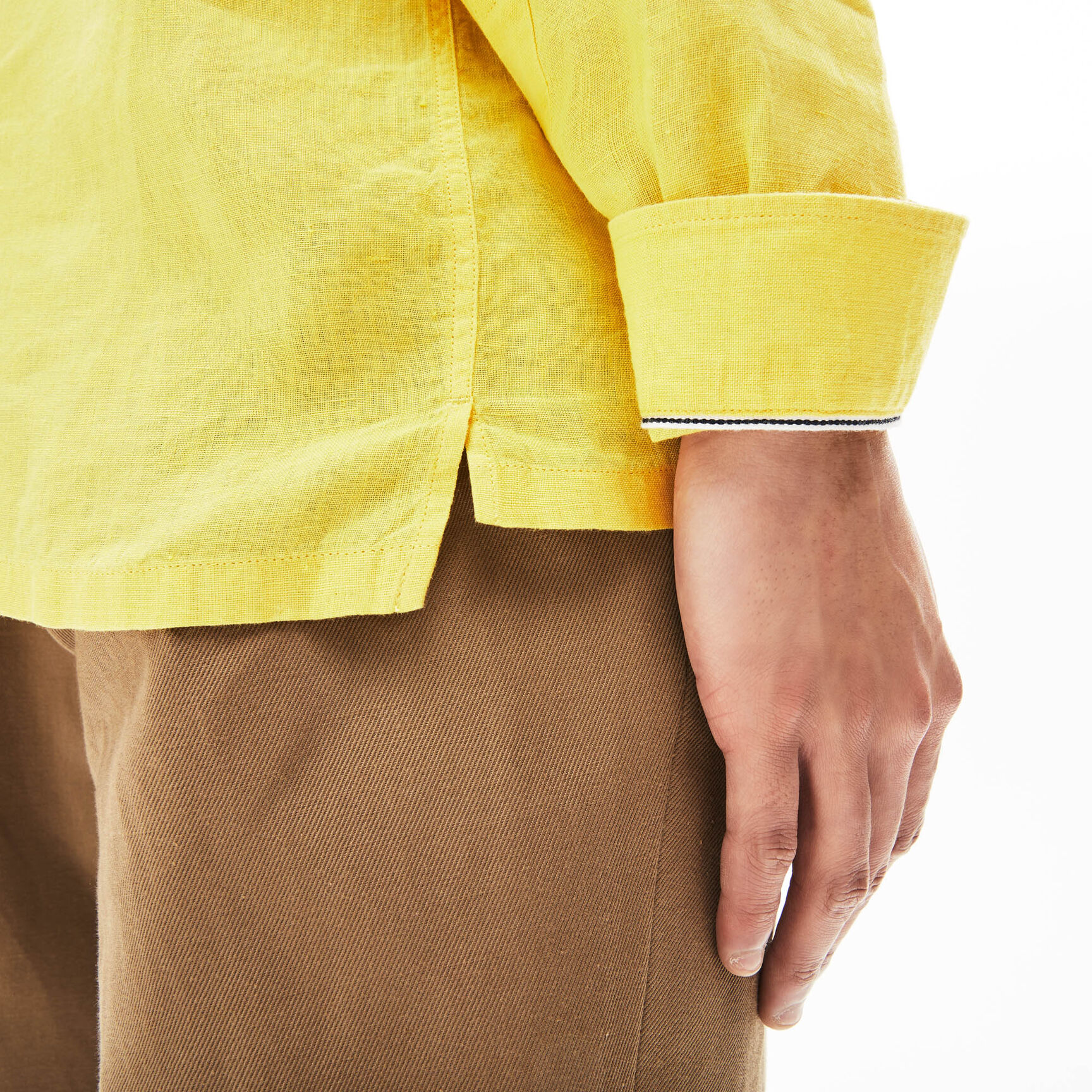 قميص كتان بقصة عادية للرجال