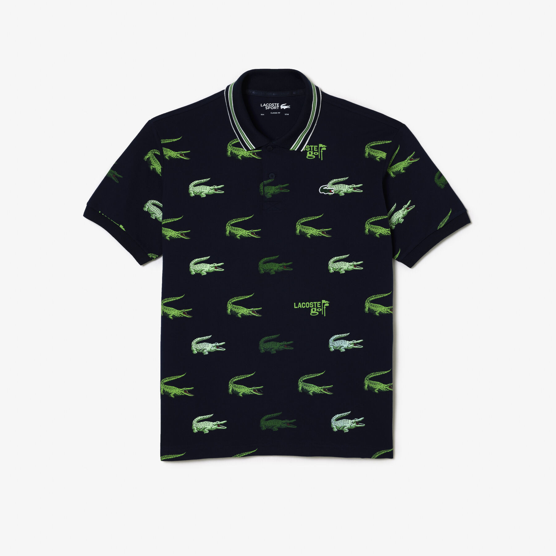 men s lacoste golf crocodile print polo shirt