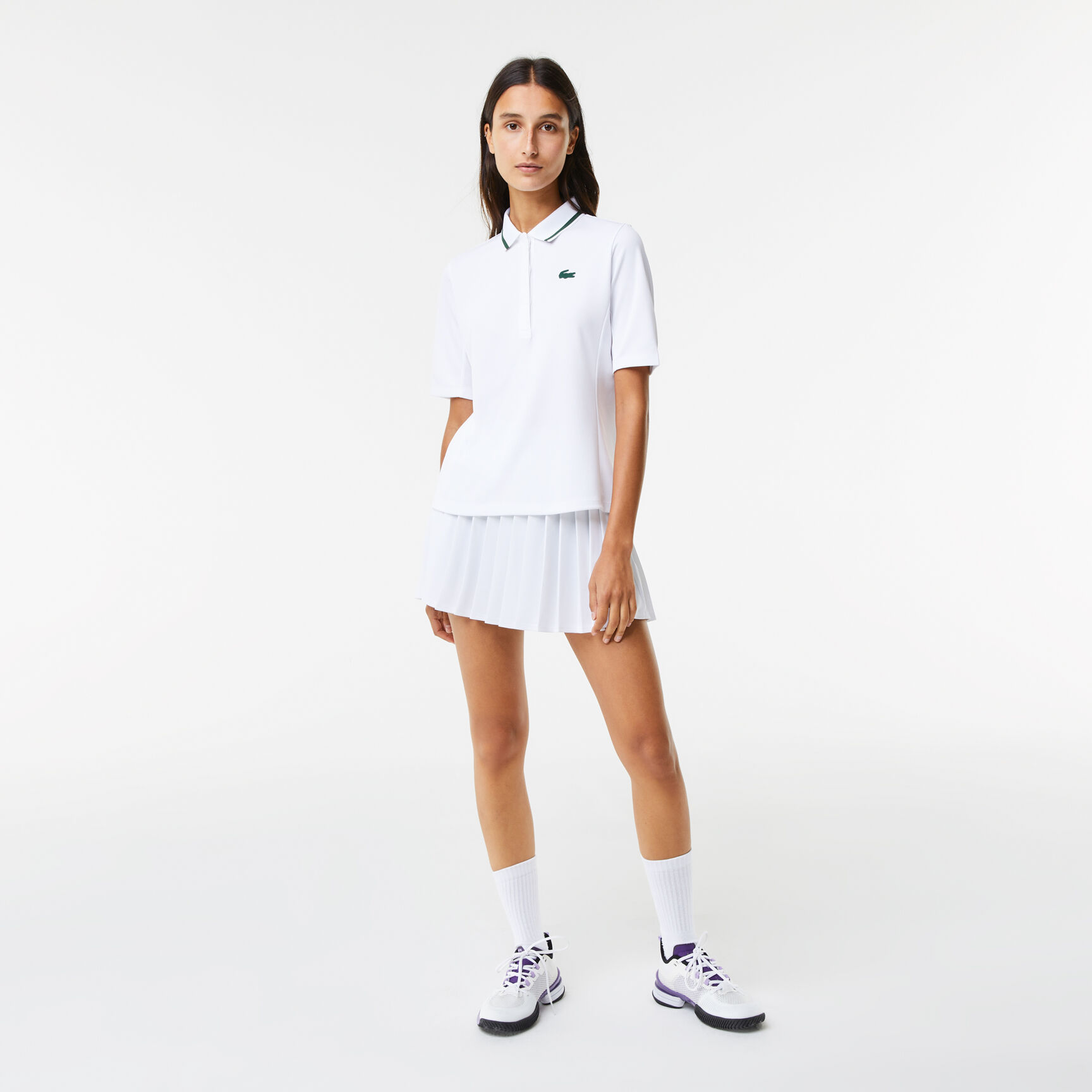 تيشيرت بولو تنس بيكيه ينظم حرارة الجسم للنساء من مجموعة Lacoste SPORT
