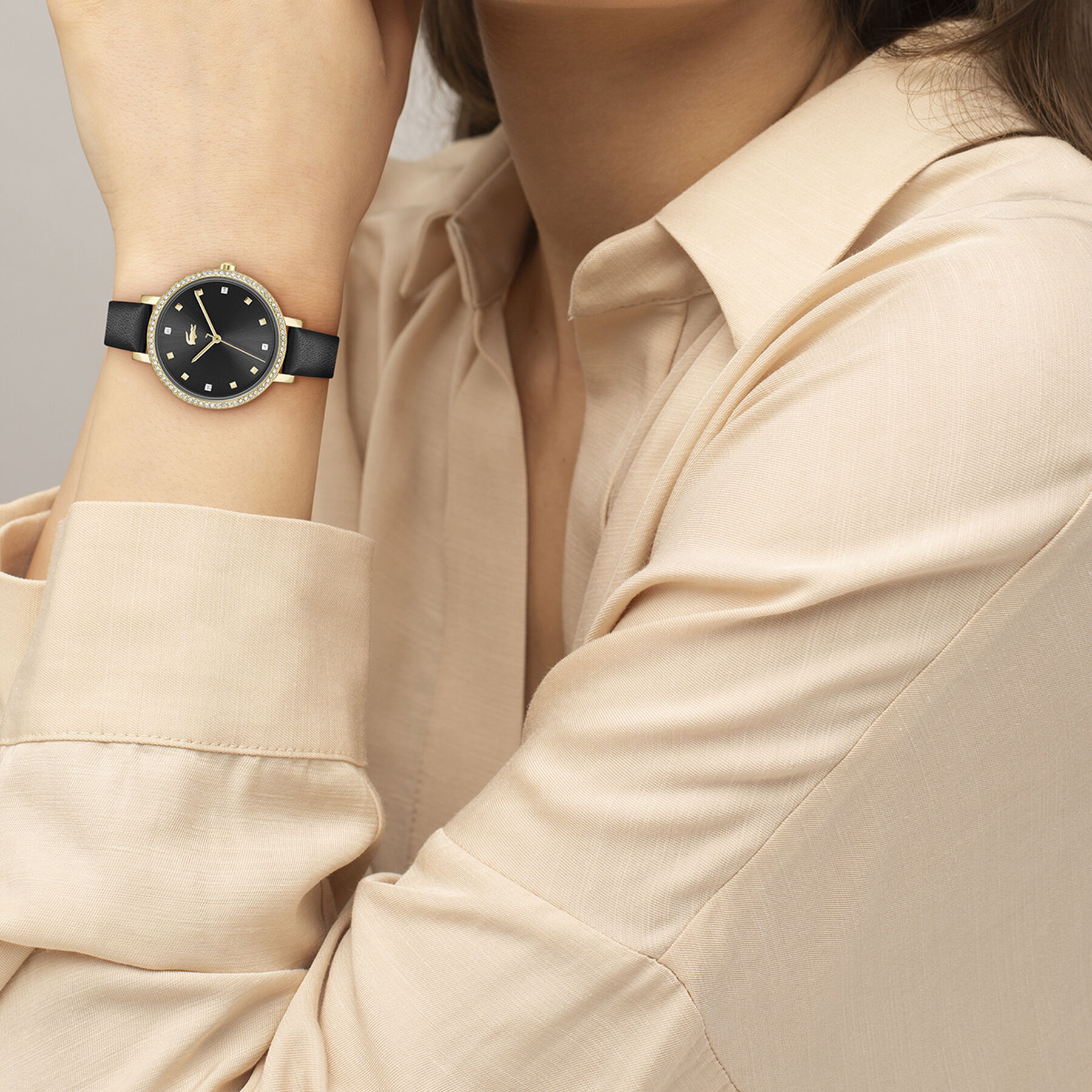 Black Leather Strap Women's Watch lacoste black leather strap women s watch