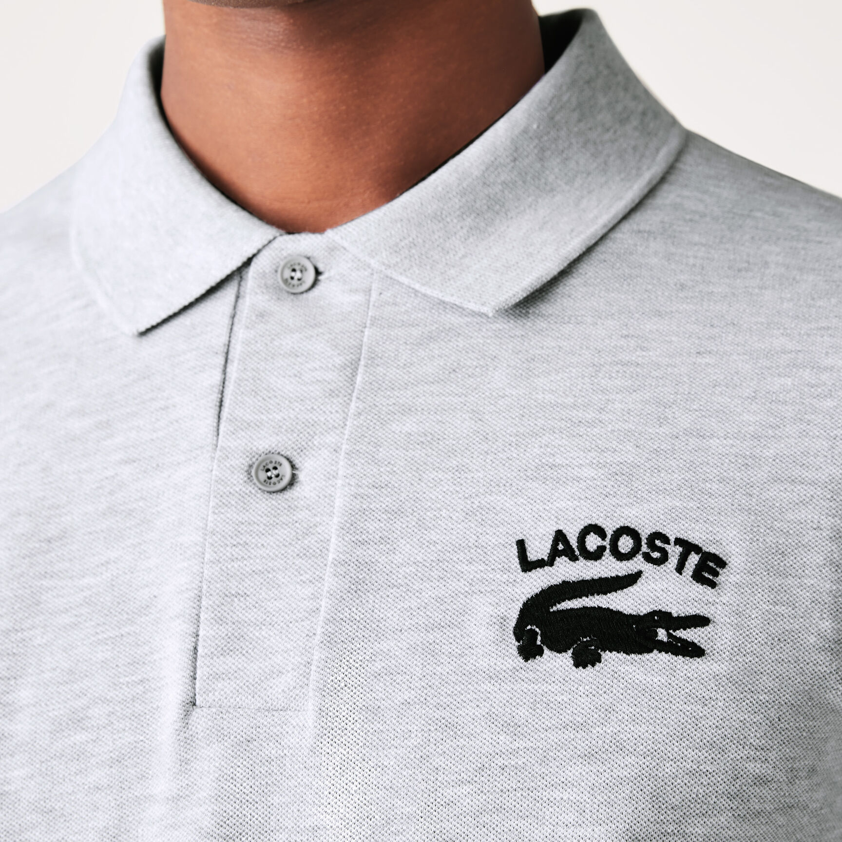 Men's Lacoste Branded Stretch Mini Piqu&eacute; Polo