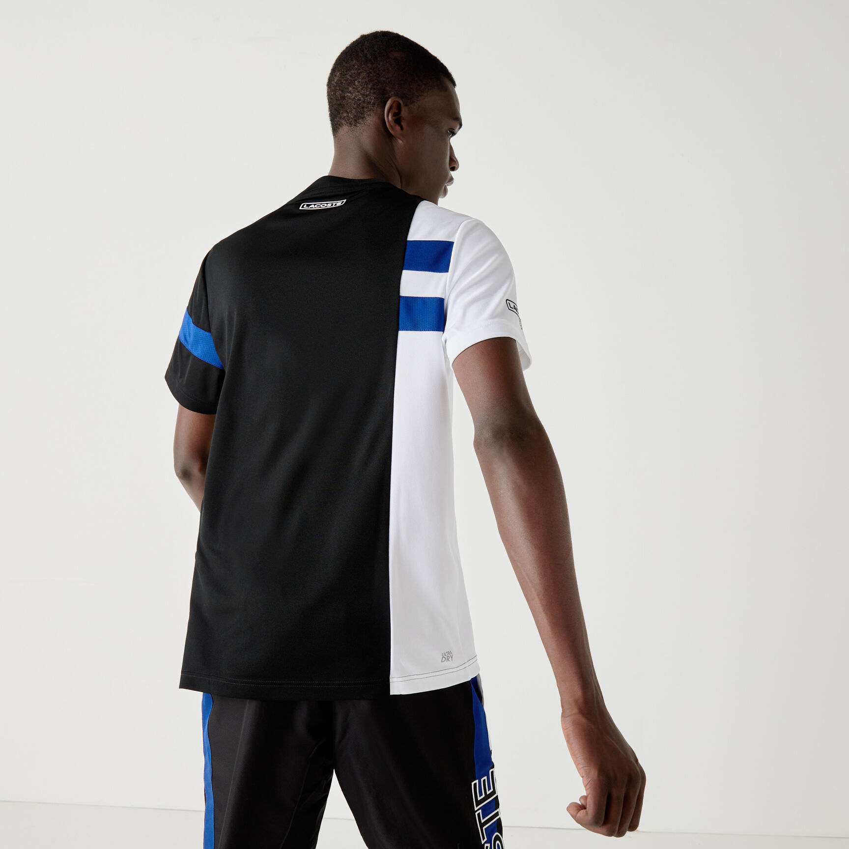 Men's Lacoste SPORT Colourblock Breathable Piqu&eacute; Tennis T-shirt