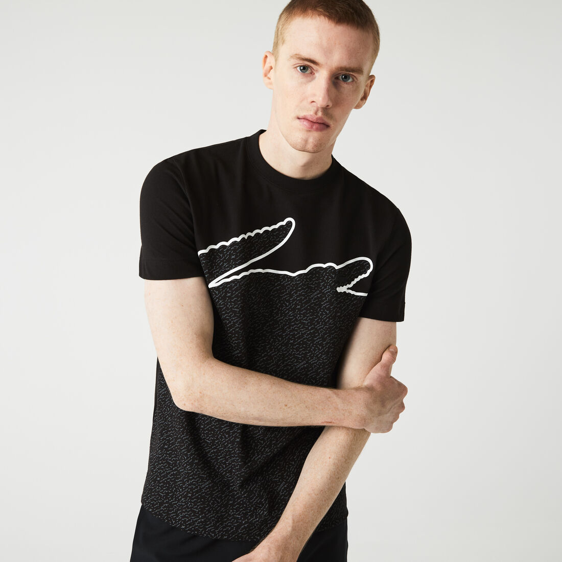 Men's Crew Neck Cotton Pique Blend T-Shirt