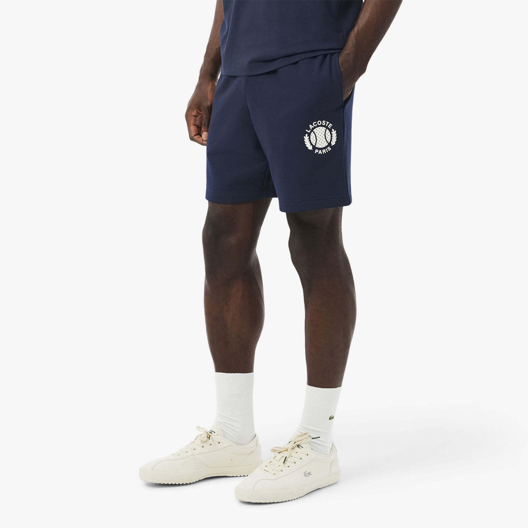 Regular Fit 3D Print Fleece Shorts lacoste regular fit 3d print fleece shorts