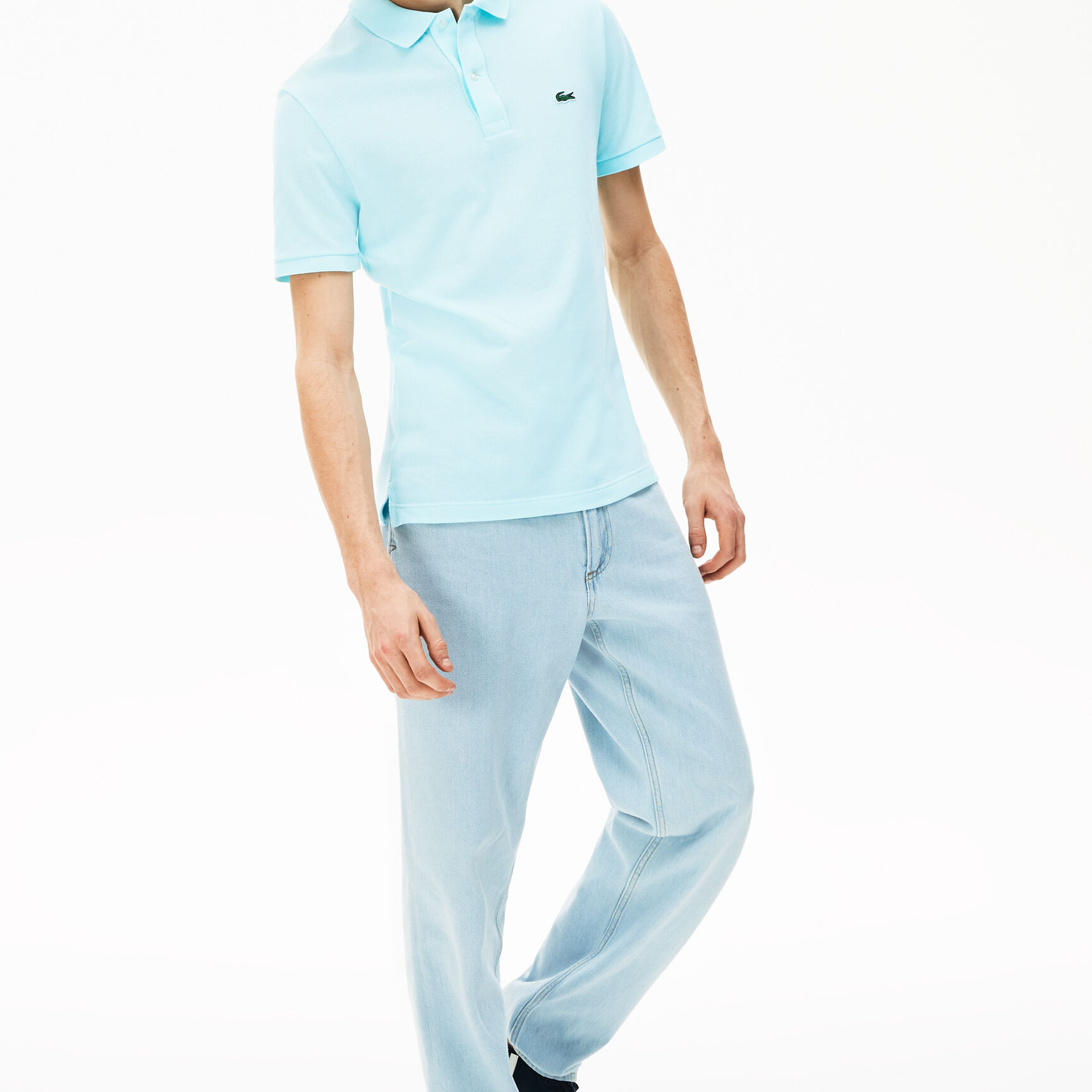 قميص بولو بيكيه بقصة ضيقة L.12.12 قميص بولو بيكيه بقصة ضيقة L.12.12