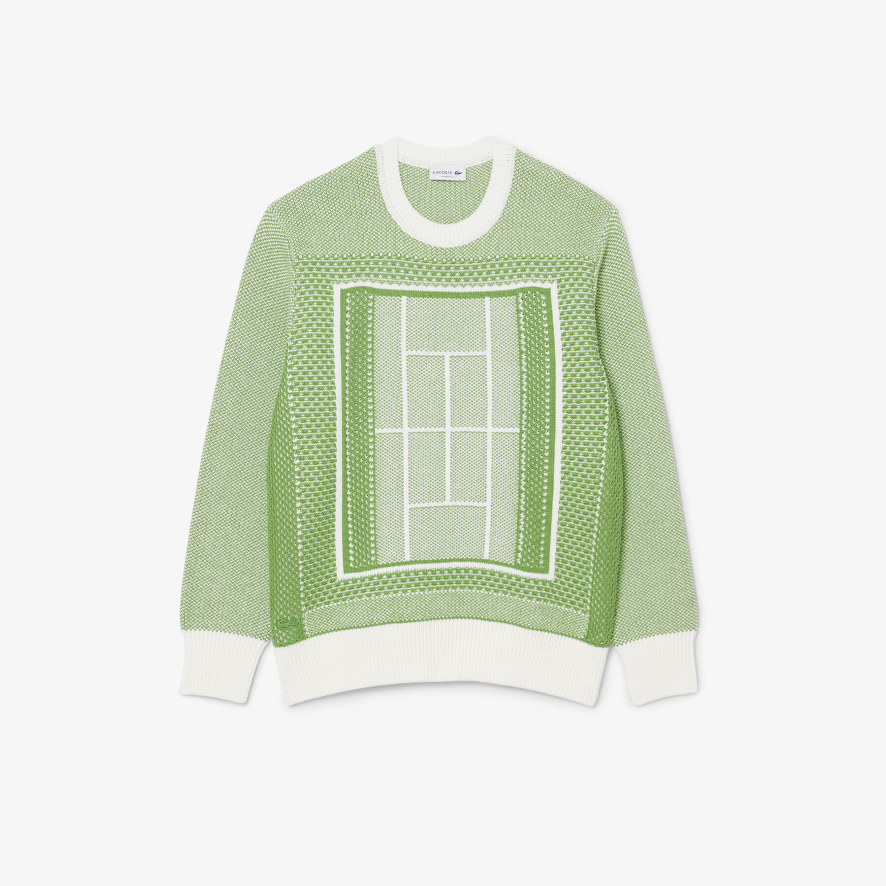 Tennis Court Graphic Jacquard Sweater lacoste tennis court graphic jacquard sweater
