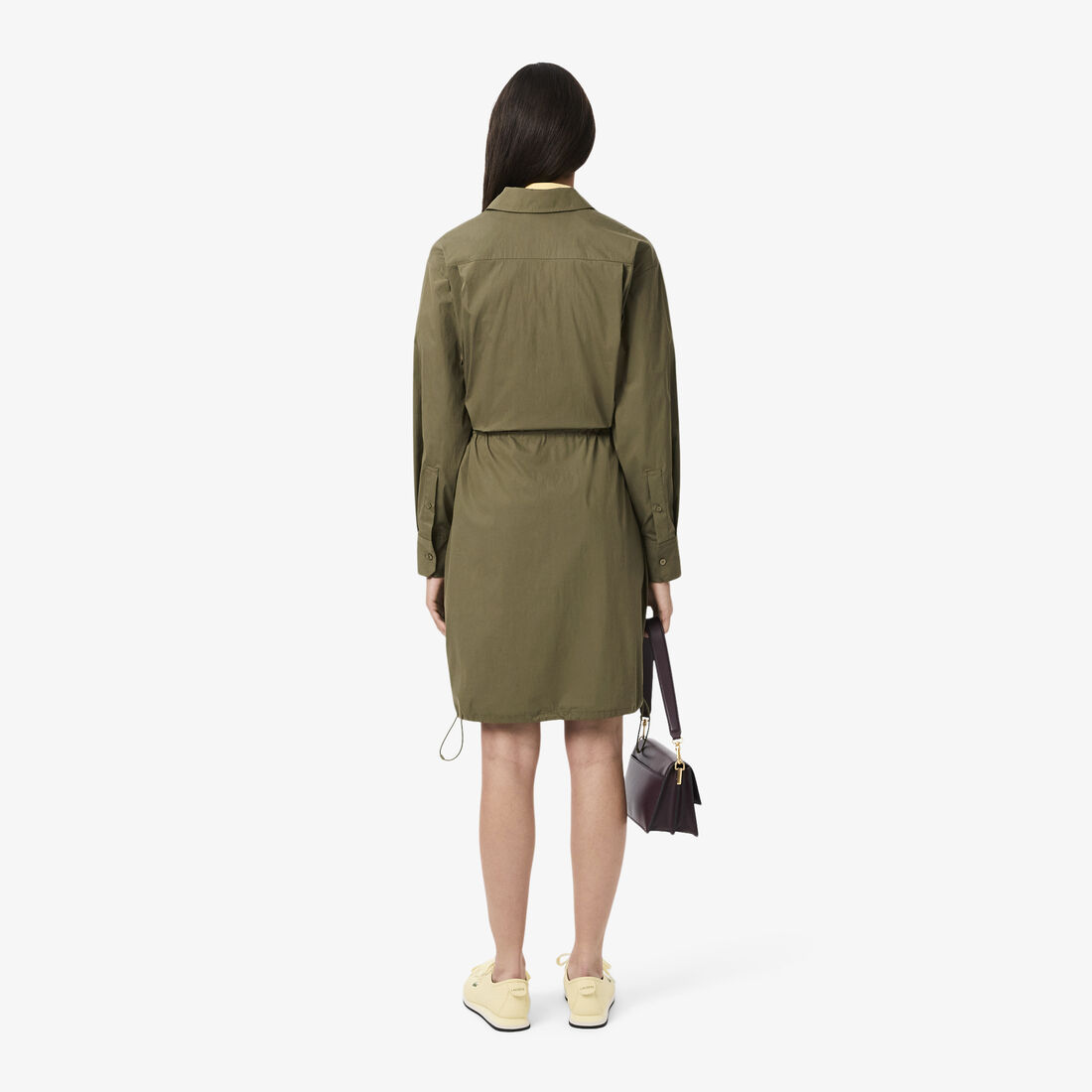 Oversized Cotton Zip Front Shirt Dress Oversized Cotton Zip Front Shirt Dress