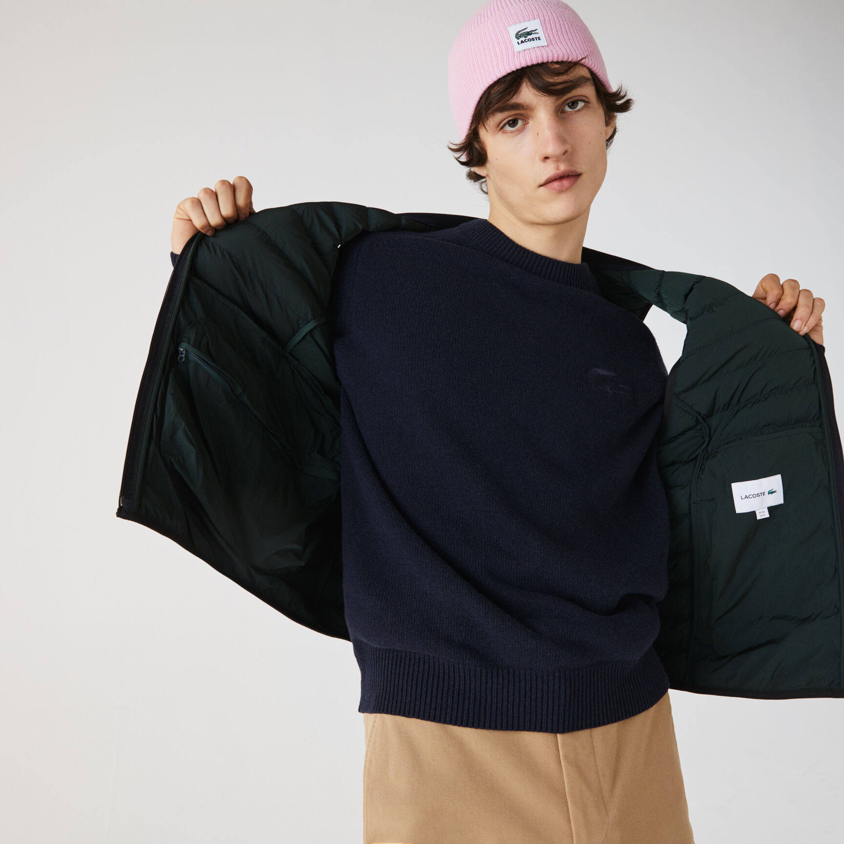 جاكيت منفوخ قابل للطي بقماش خفيف الوزن مقاوم للماء للرجال