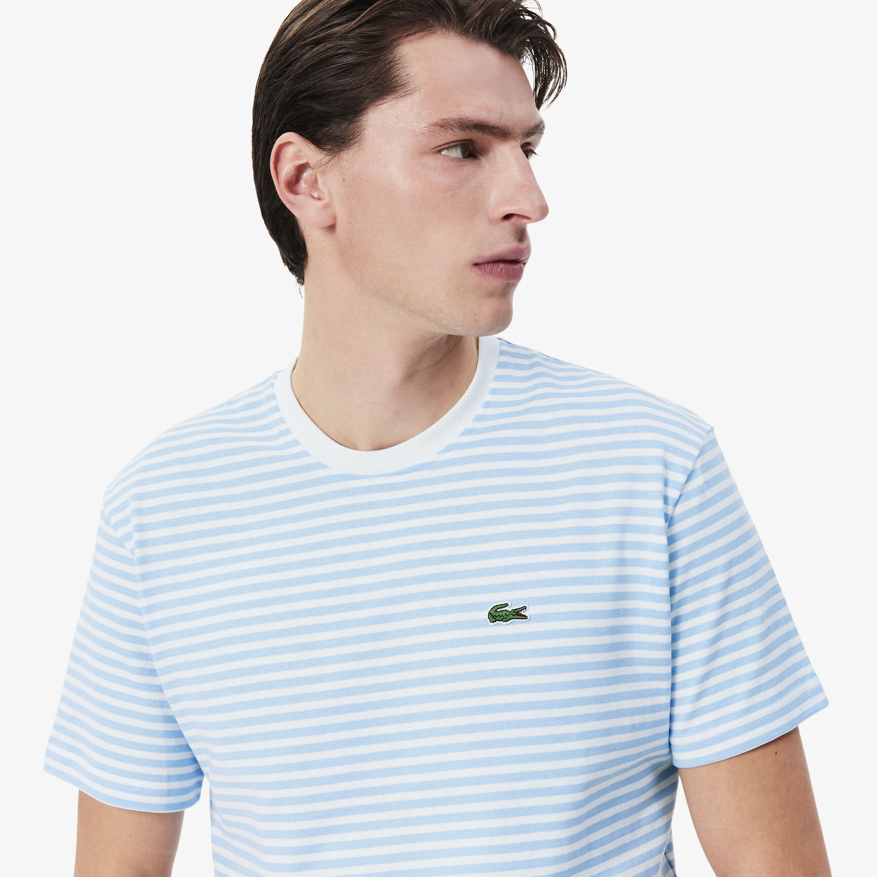 تي شيرت مخطط من القطن الثقيل