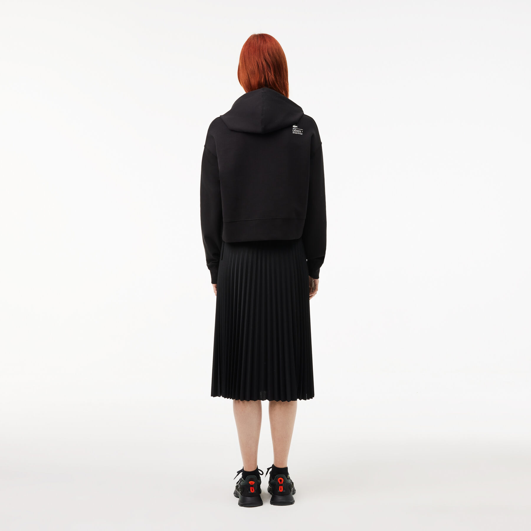 Elastic Waist Fluid Pleated Skirt lacoste elastic waist fluid pleated skirt
