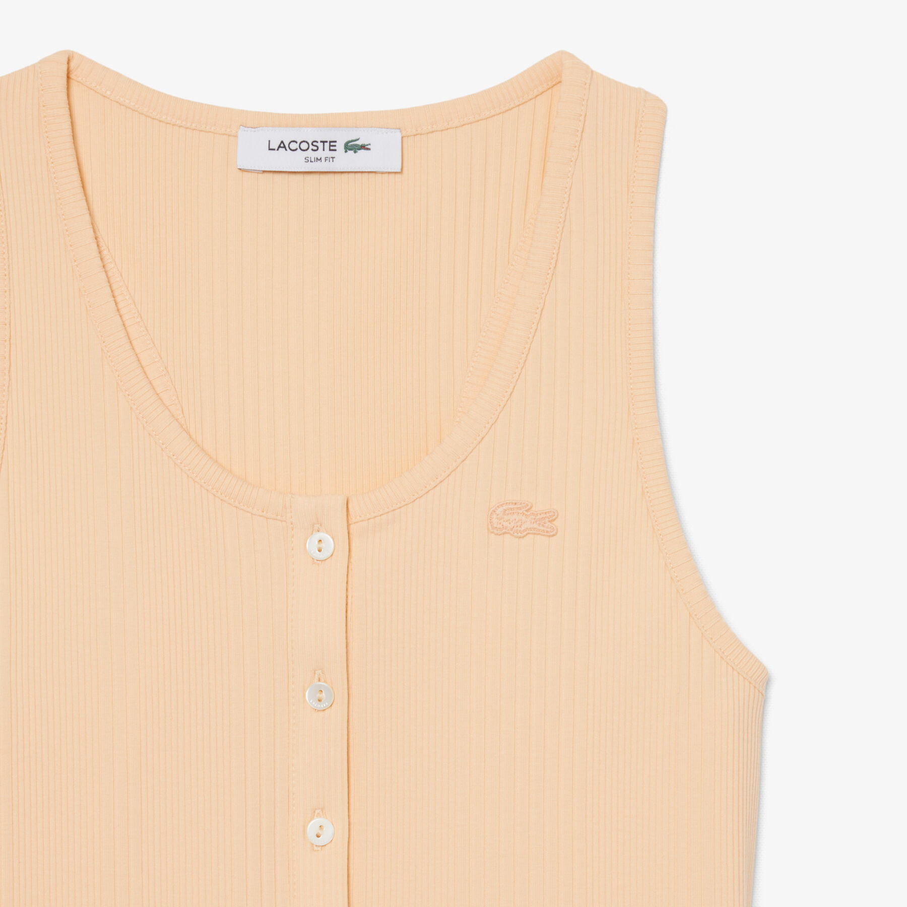 Slim Fit Ribbed Cotton Tank Top lacoste slim fit ribbed cotton tank top